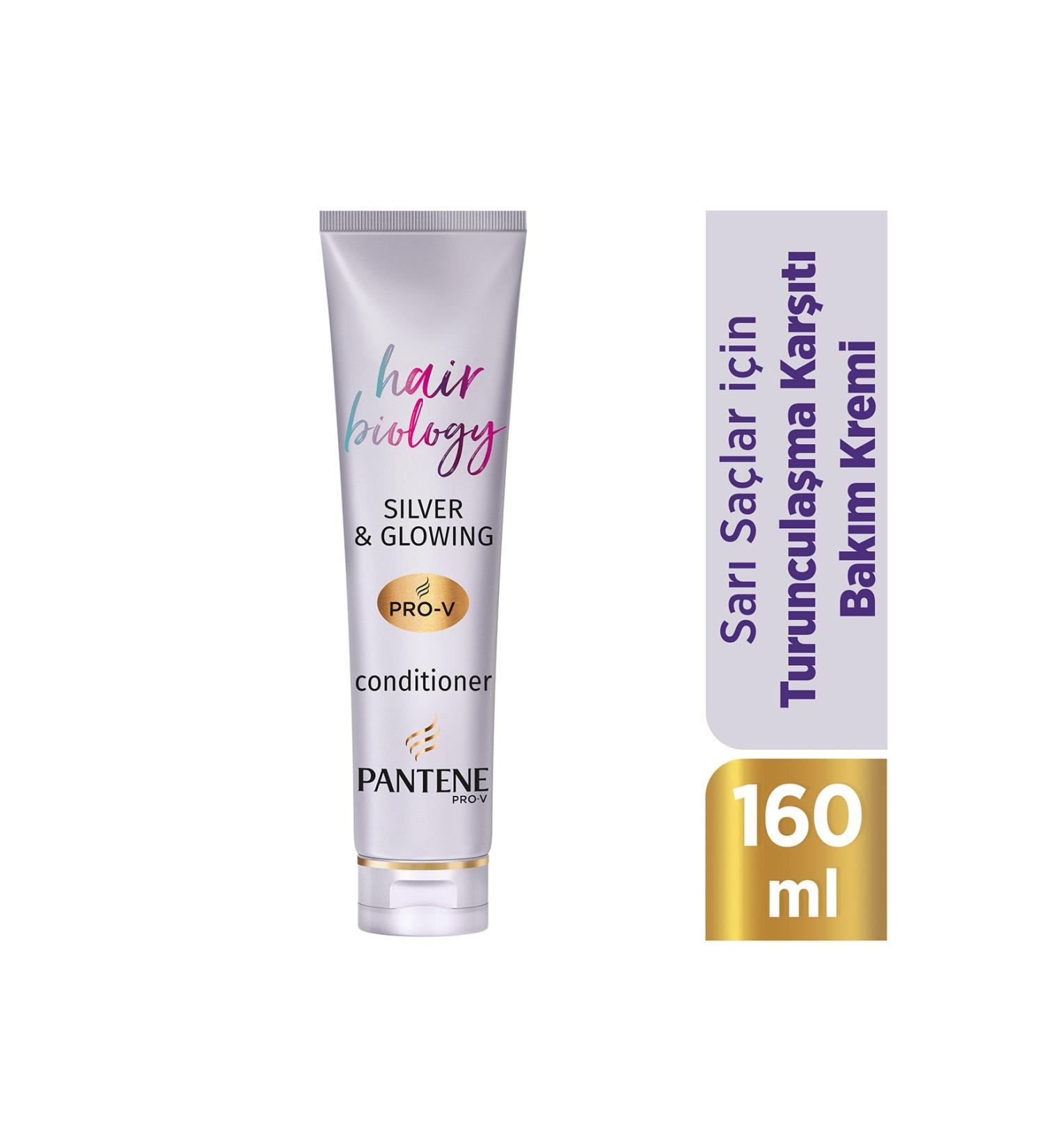 Pantene Hair Biology Anti-Orange Conditioner Purple After Shampoo for Blonde Hair 160ml - Buy Online on GoSupps.com