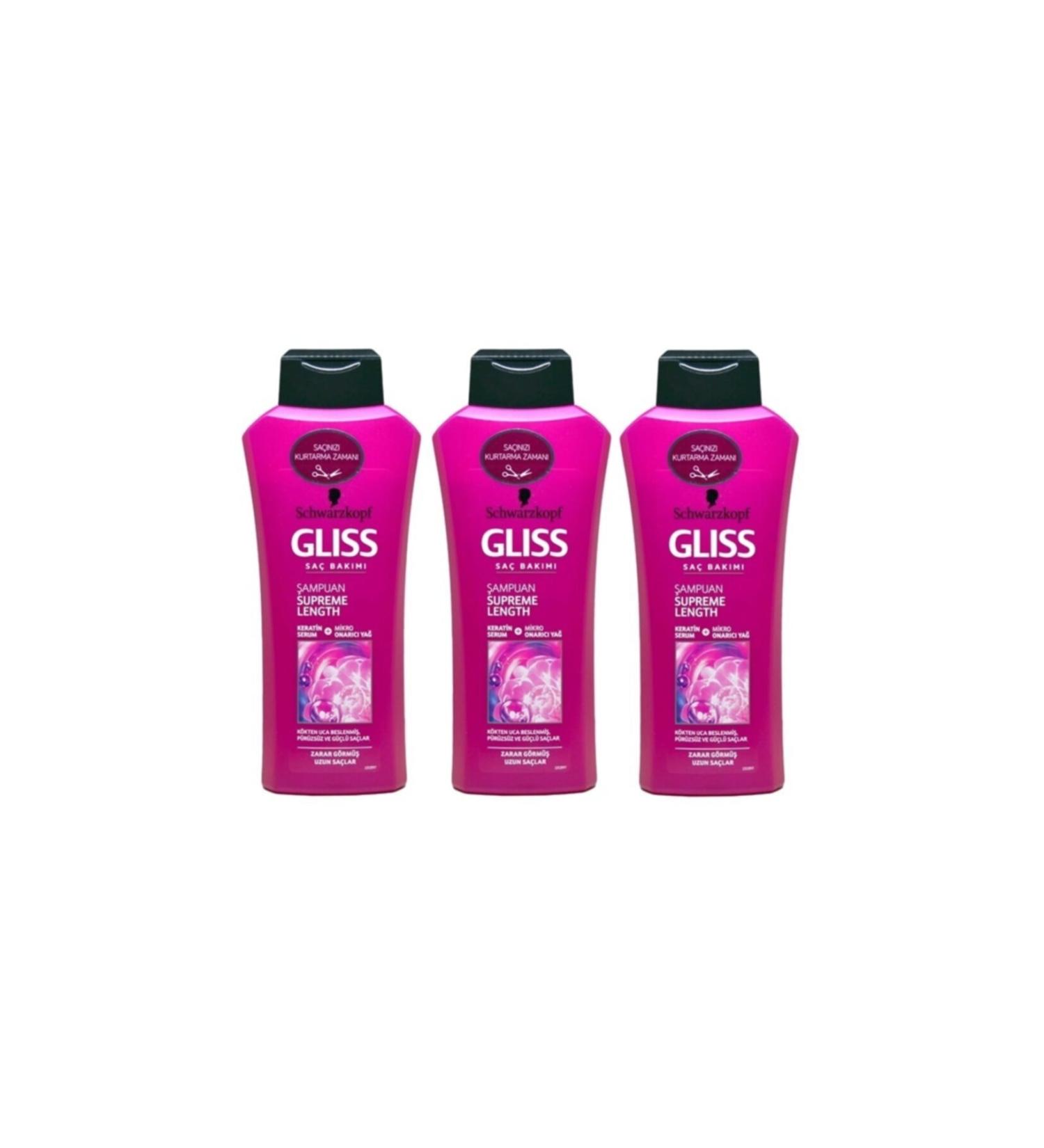 Gliss Gliss Supreme Length Shampoo 550 ml x3