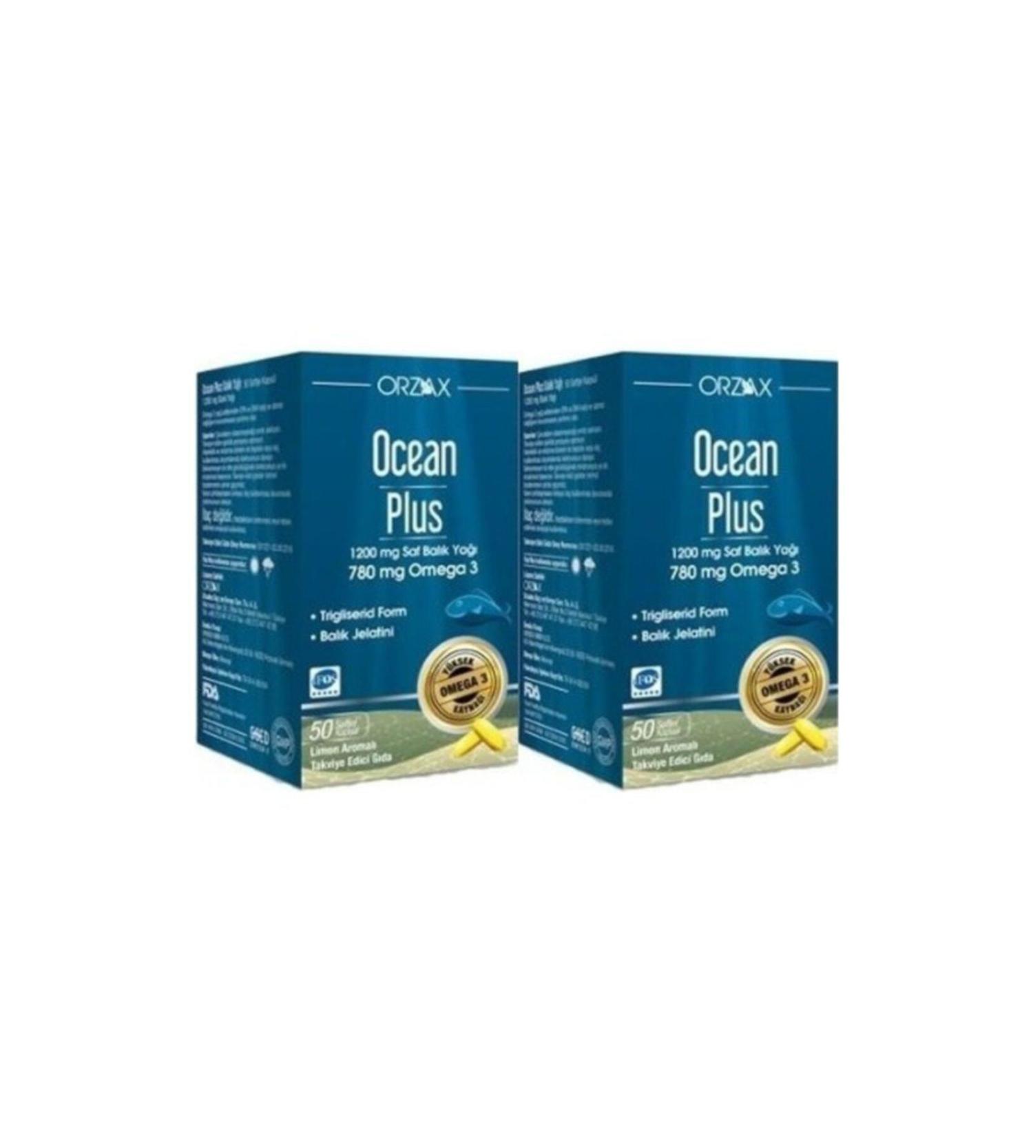 Ocean Plus 1200 Mg 50 Capsules Fish Oil Set of 2