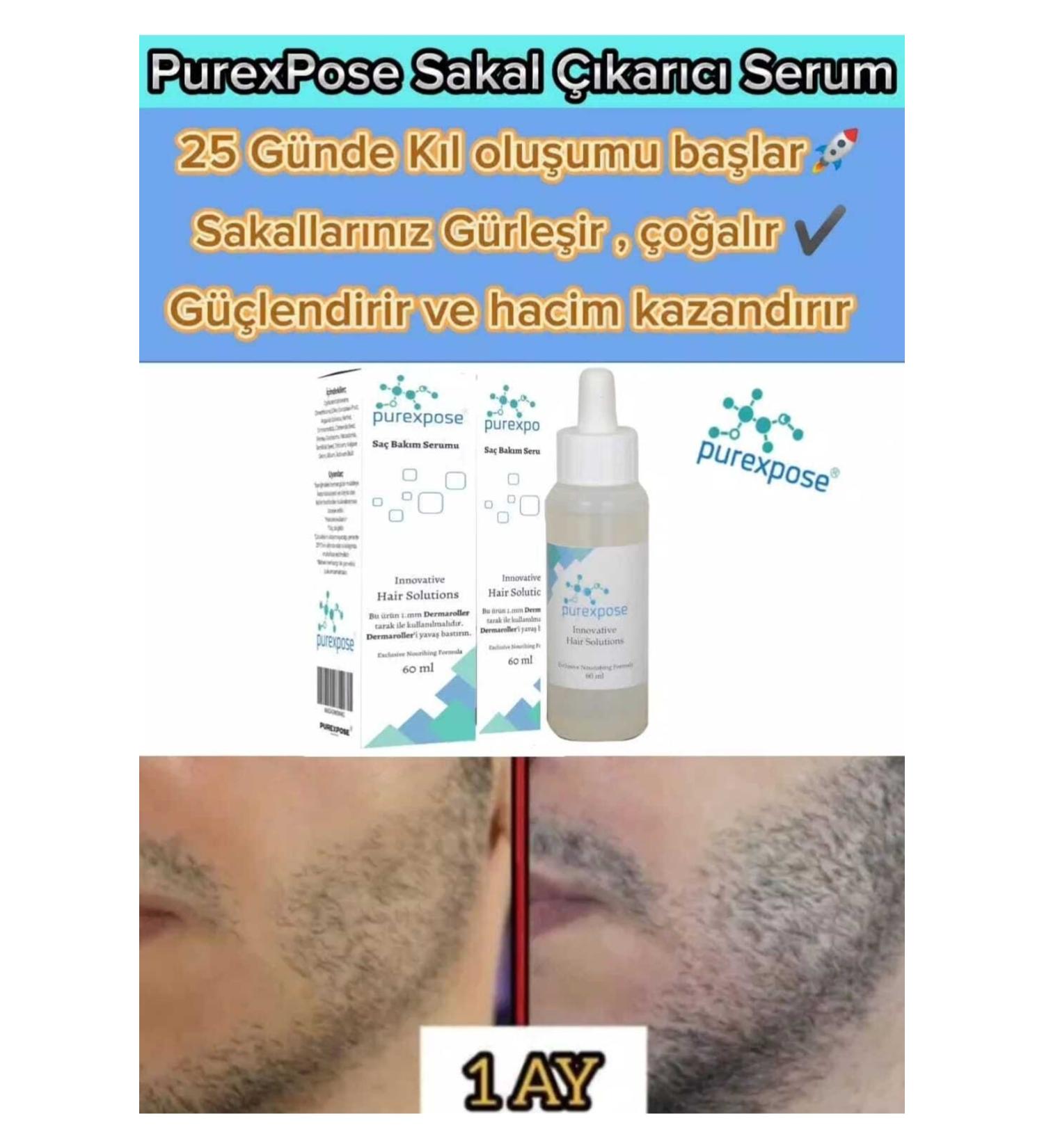 Purexpose Beard Growth Serum & Mustache Care Serum - 1 Piece - Buy Online on GoSupps.com