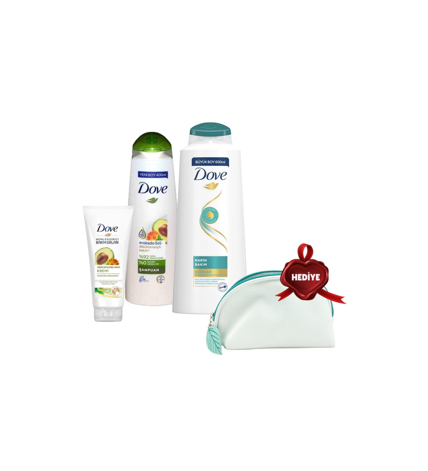 Dove Shampoo 600 Ml 400 Ml and Hair Conditioner Avocado Gift Bag