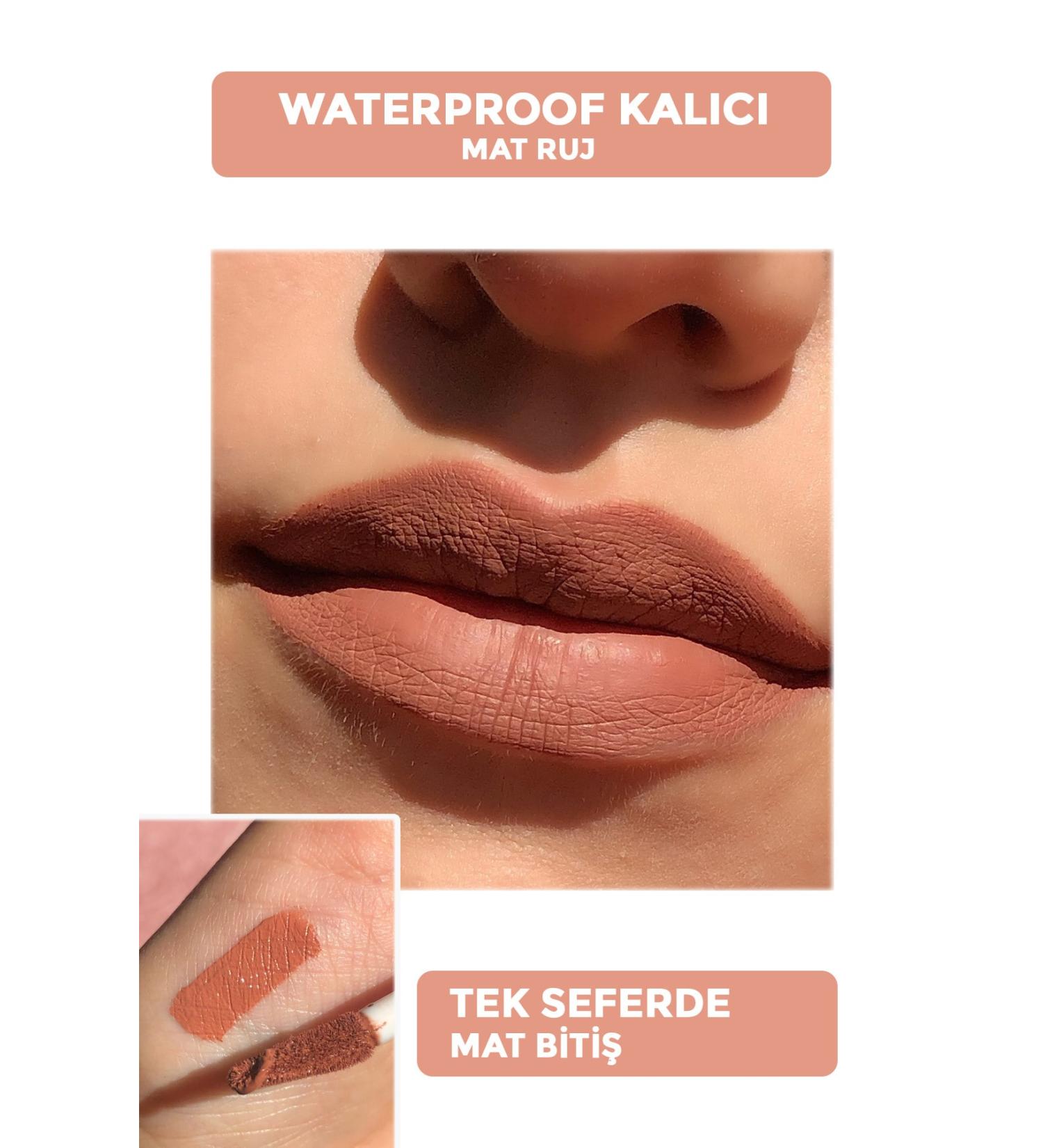 govern Velvet Texture Waterproof Permanent Matte Lipstick - 03