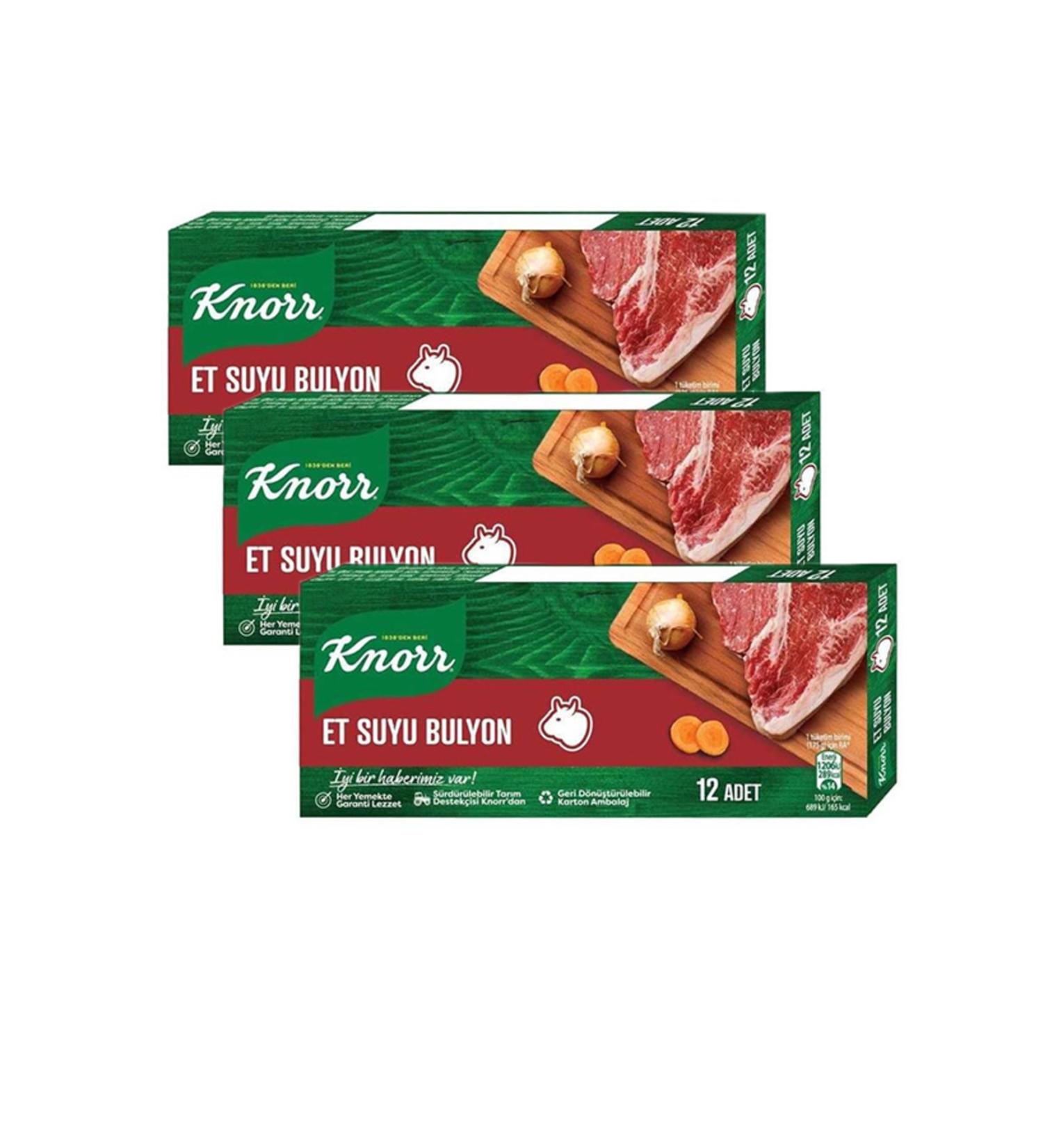 Knorr Meat Stock Bouillon (12 Pieces) 3 Packs