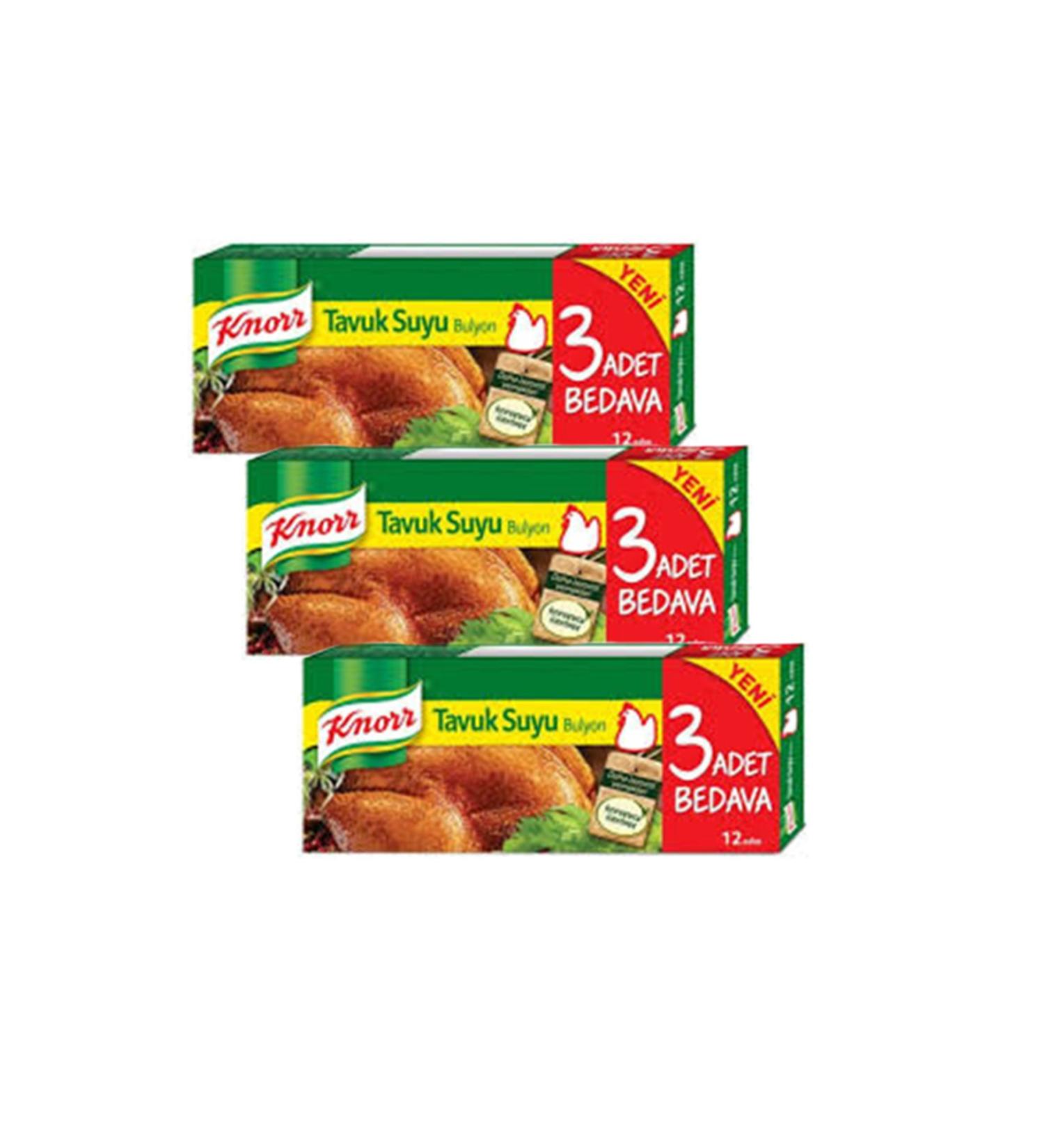 Knorr Chicken Broth Bouillon (12 Pieces) 3 Packs