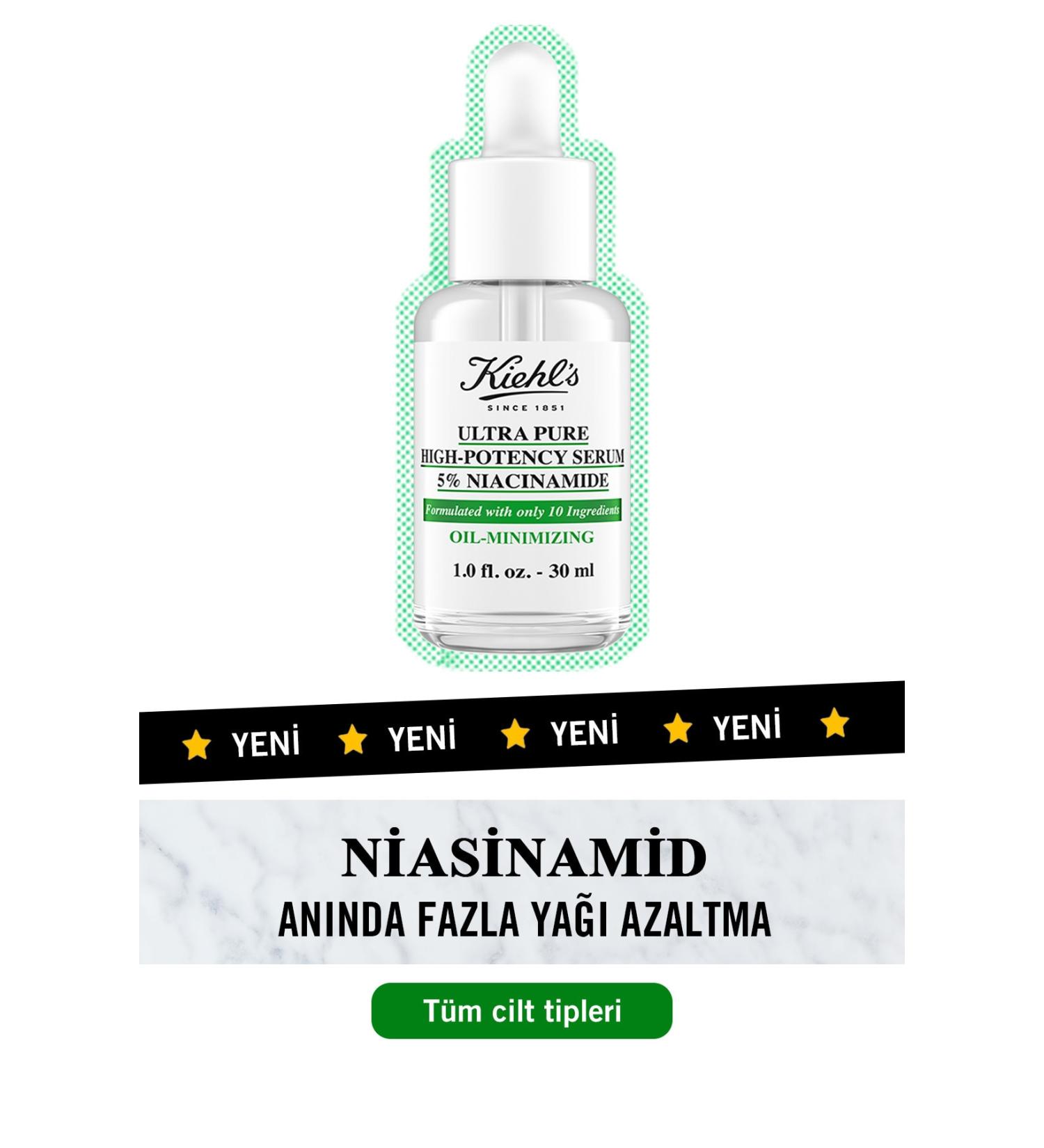 Kiehl's Ultra Pure 5% Niacinamide Face Serum to Reduce Shine and Oiliness 30ml - Buy Online on GoSupps.com