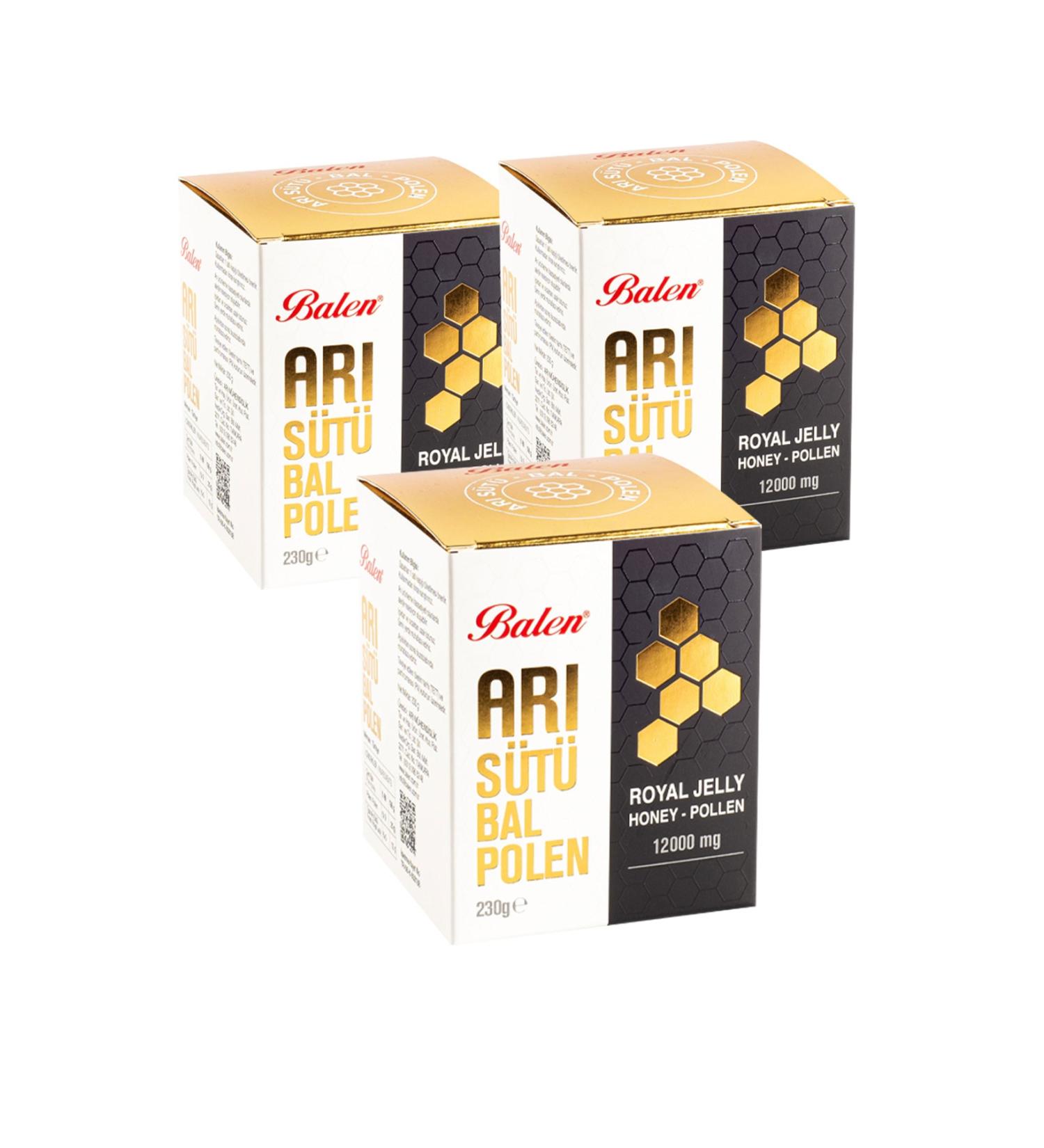 Balen 3 Boxes Royal Jelly Honey Pollen 230 gr 1200mg