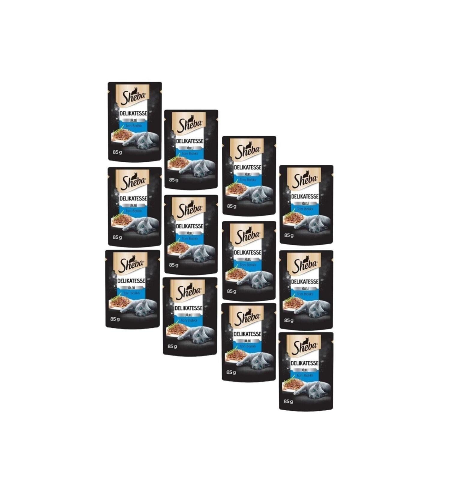 SHEBA Pouch Tuna Adult Cat Canned Food 85 Gr 24 Pieces