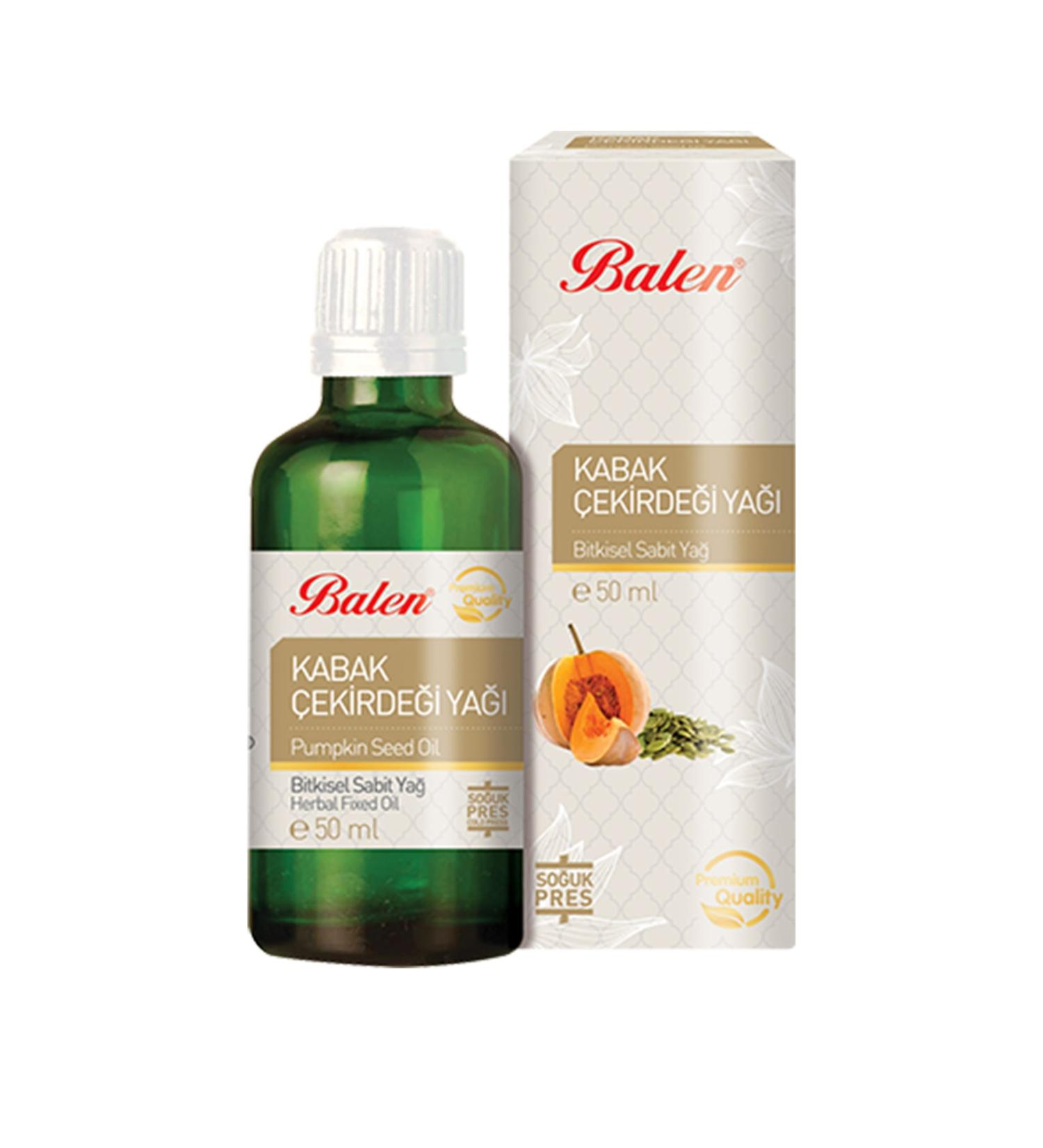Balen Pumpkin Seed Oil Natural Herbal Fixed Oil 50ml Pure Oil 50 Cc. Pumpkin Seed Oil