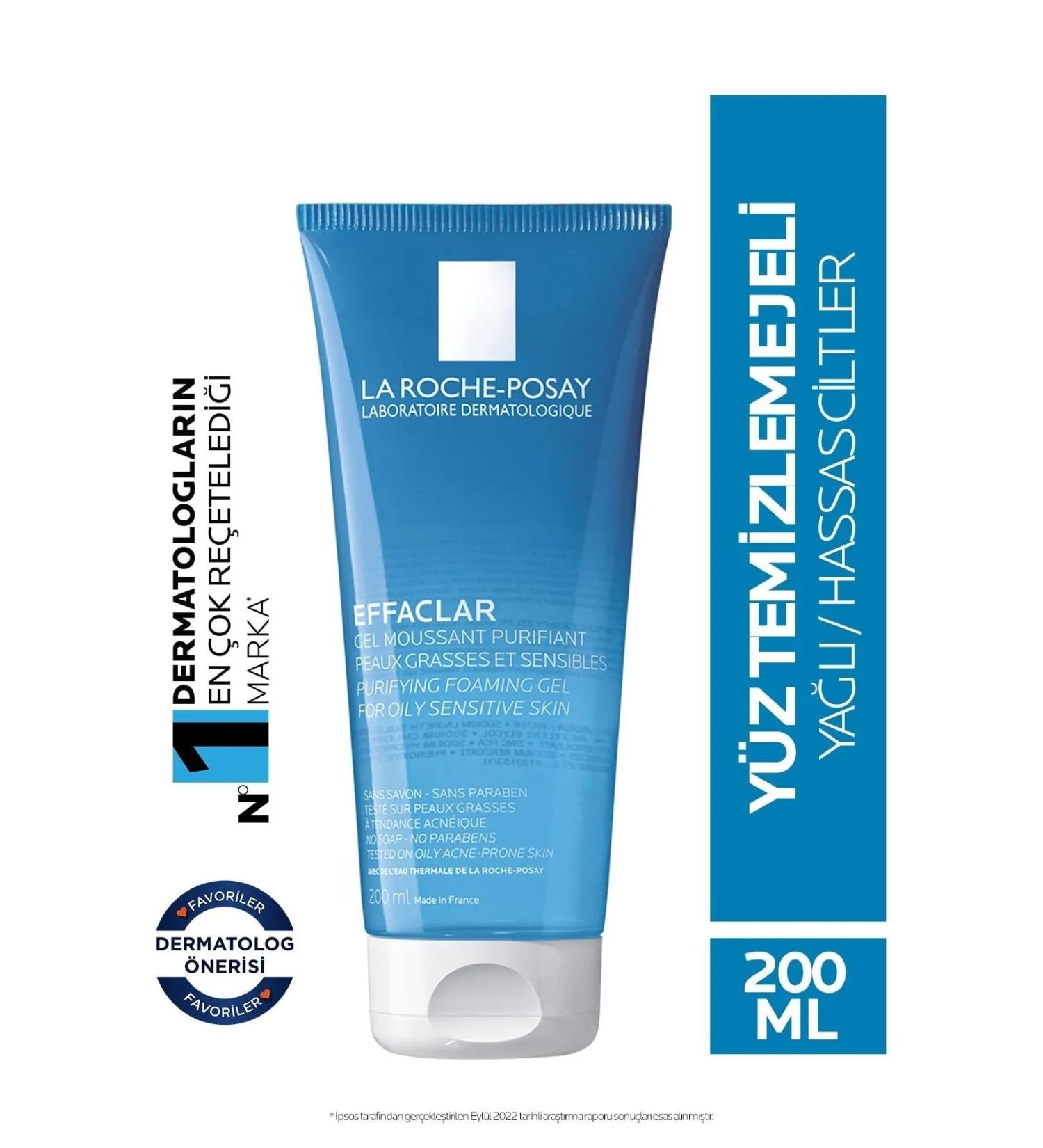 La Roche Posay Effaclar Gel - Purifying Facial Cleansing Gel for Oily Skin 200 ml - Buy Online on GoSupps.com