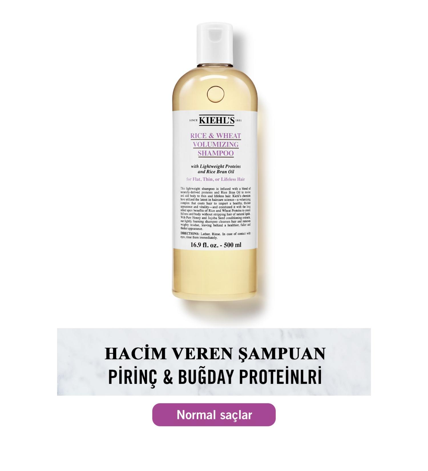 Kiehl's Rice & Wheat Volumizing Shampoo for Fine Hair 500 ml