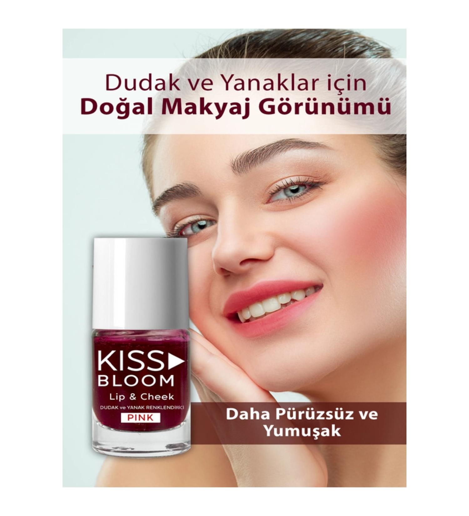 KISS & BLOOM Natural Looking Lip & Cheek Color Lip & Cheek Pink 11 Ml - Buy Online on GoSupps.com