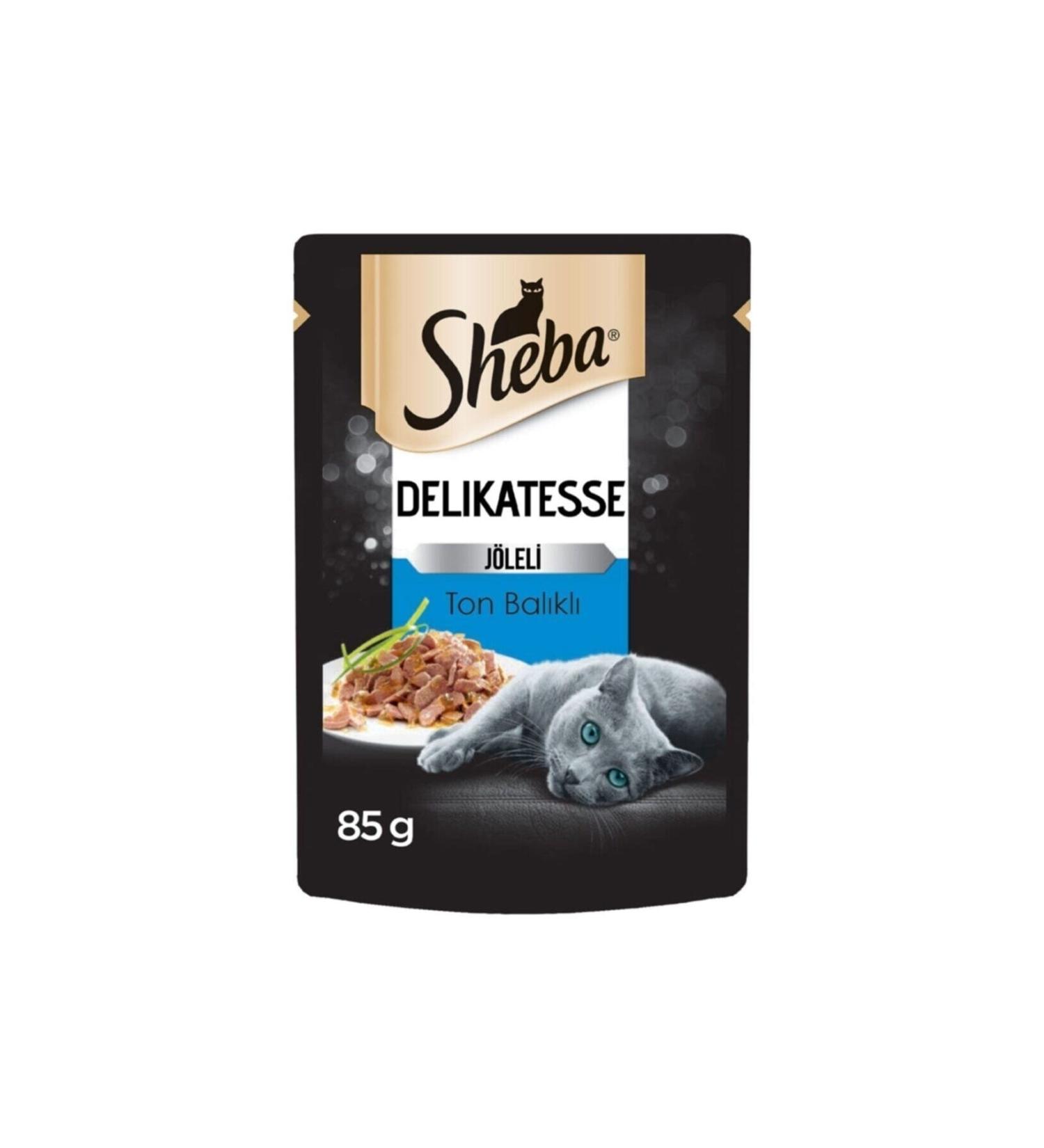 SHEBA Delikatesse Tuna Jelly Pouch Adult Cat Wet Food 24 X 85 G