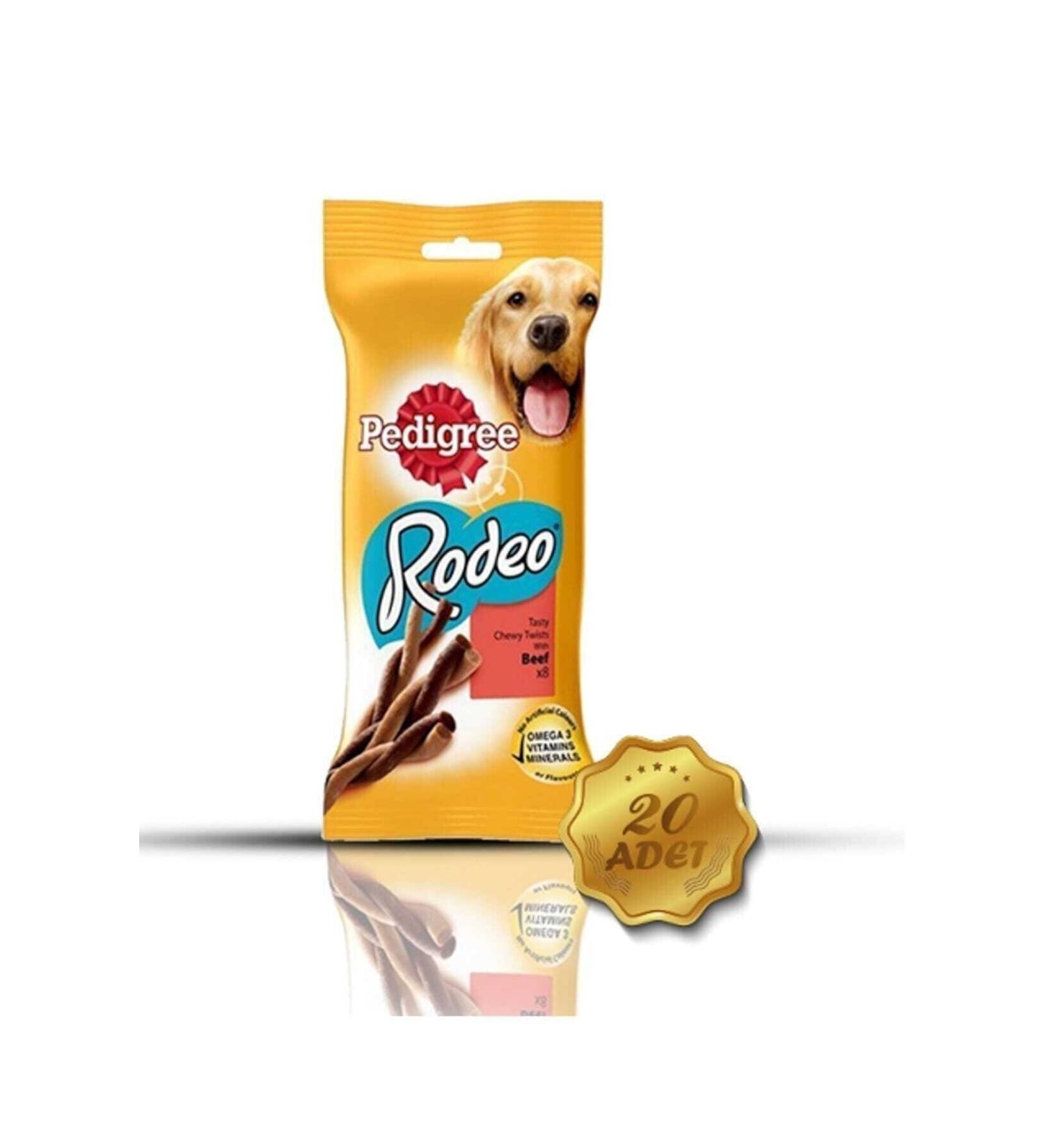 Pedigree Rodeo Steak Dog Reward Food 70 Gr X 20 Pieces