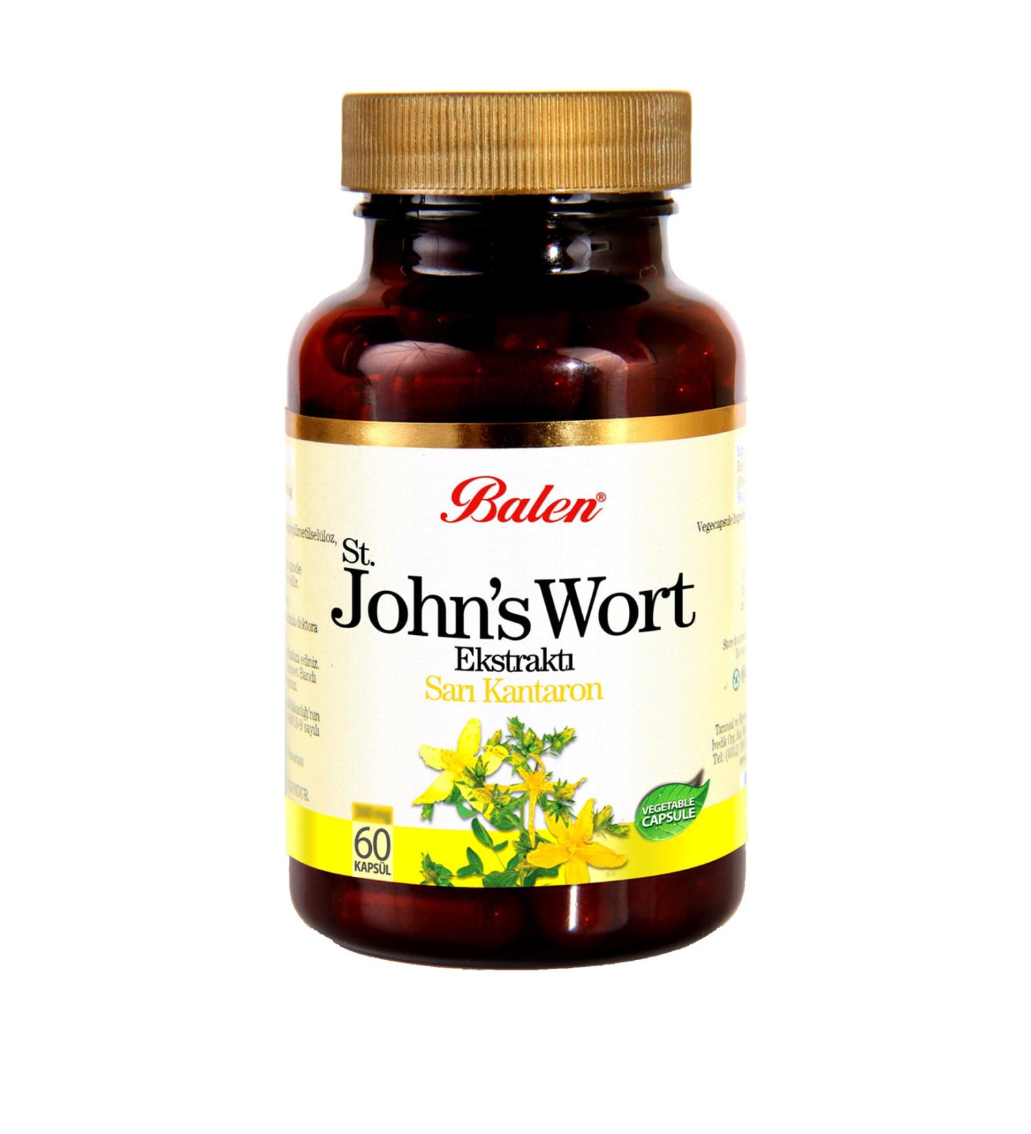 Balen 3 Pieces John S Wort (St. John's Wort Extract) 60+60+60 Capsules