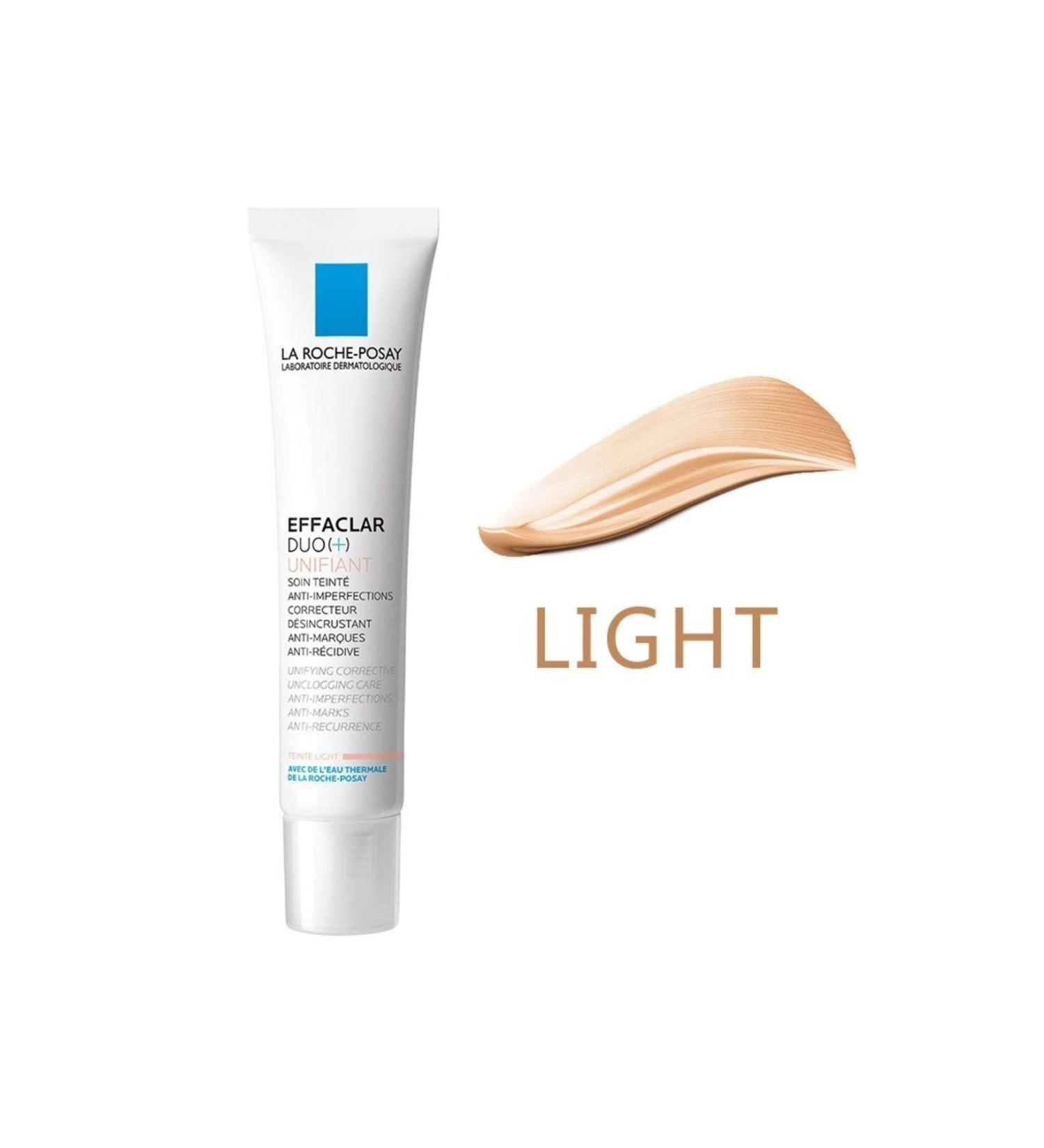La Roche Posay Duo + Unifiant Mattifying Care Cream with Concealer Effect 40 Ml Color Texture Light