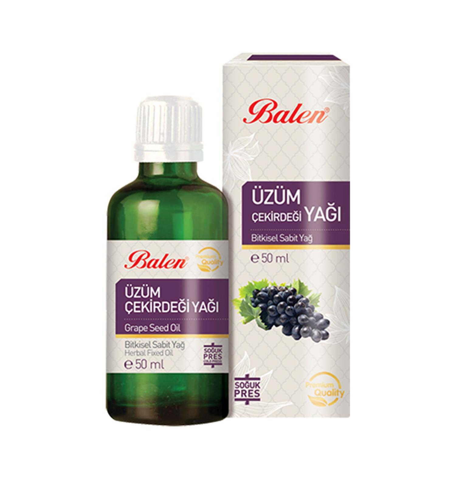 Balen Grape Seed Oil 50 ml Drinkable Cold Pressed Natural Herbal Oil
