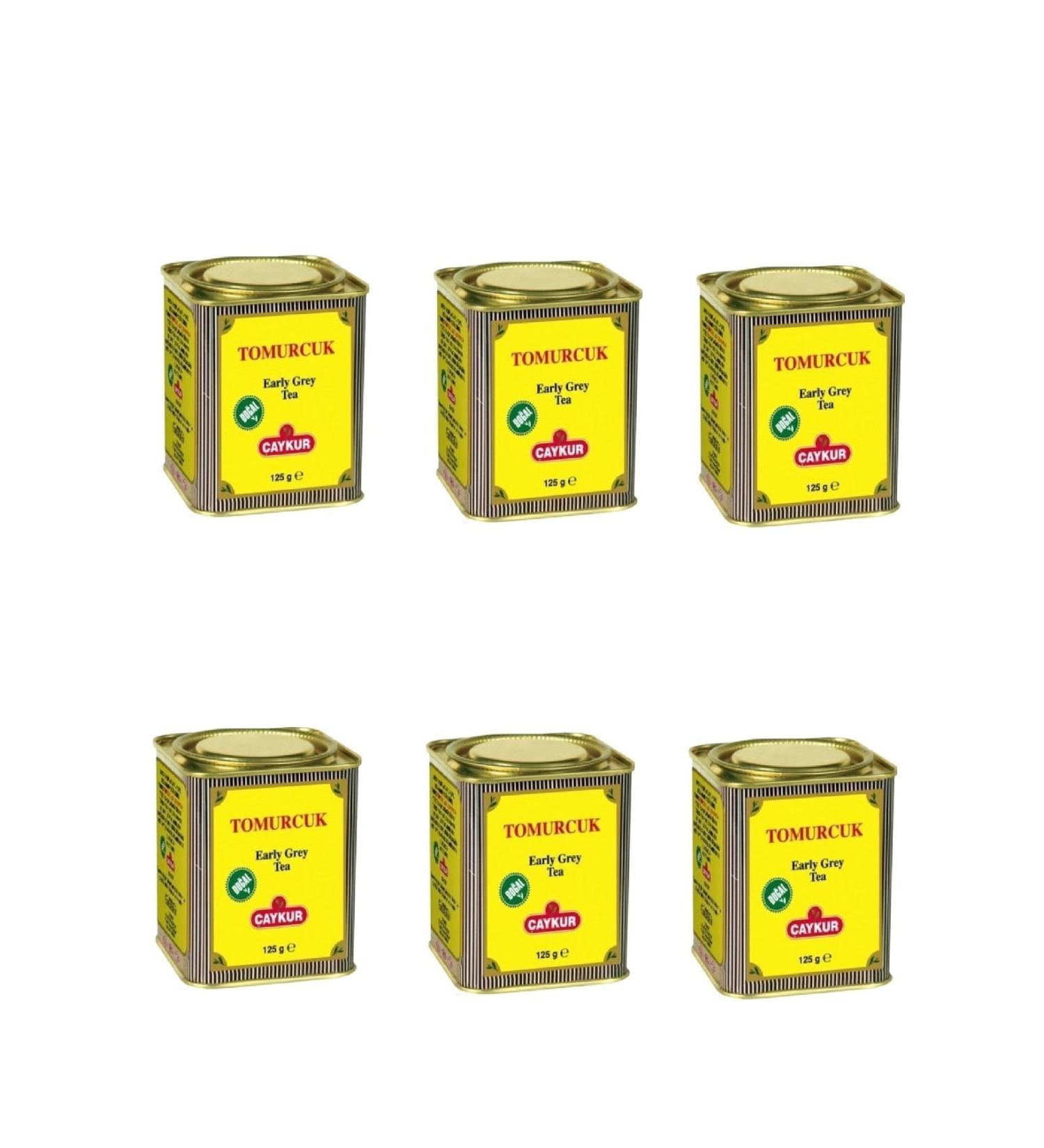 aykur Tomurcuk Tin Bulk Tea 125 Gr X 6 Pieces