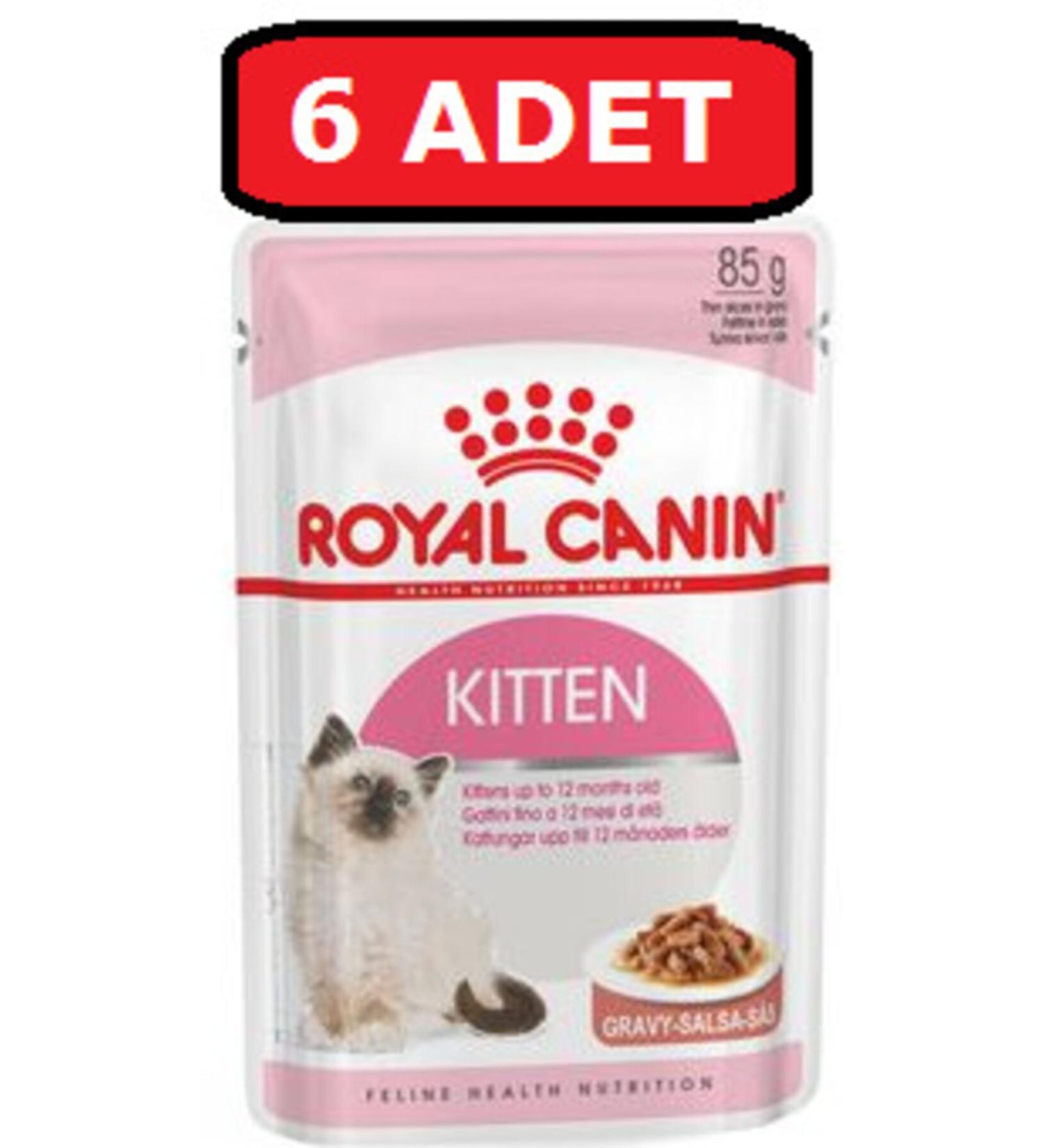 Royal Canin Royal Canin Kitten Wet Cat Food 6 Pieces X 85 gr Kitten Gravy Sauce