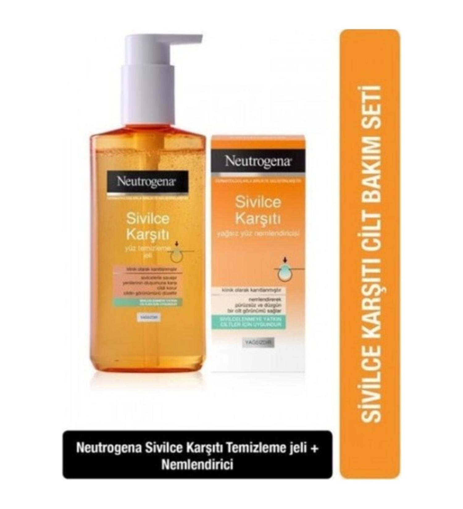 Neutrogena Anti-Acne Oil-Free Facial Cleanser 200 ml Anti-Acne Oil-Free Facial Moisturizer 50 ml