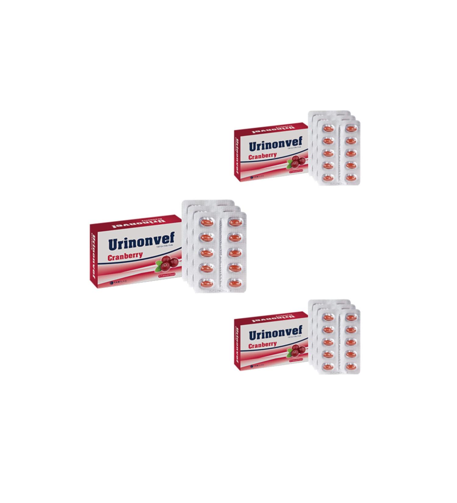 Tab la Urinonvef 30 Capsules X 3 Pieces