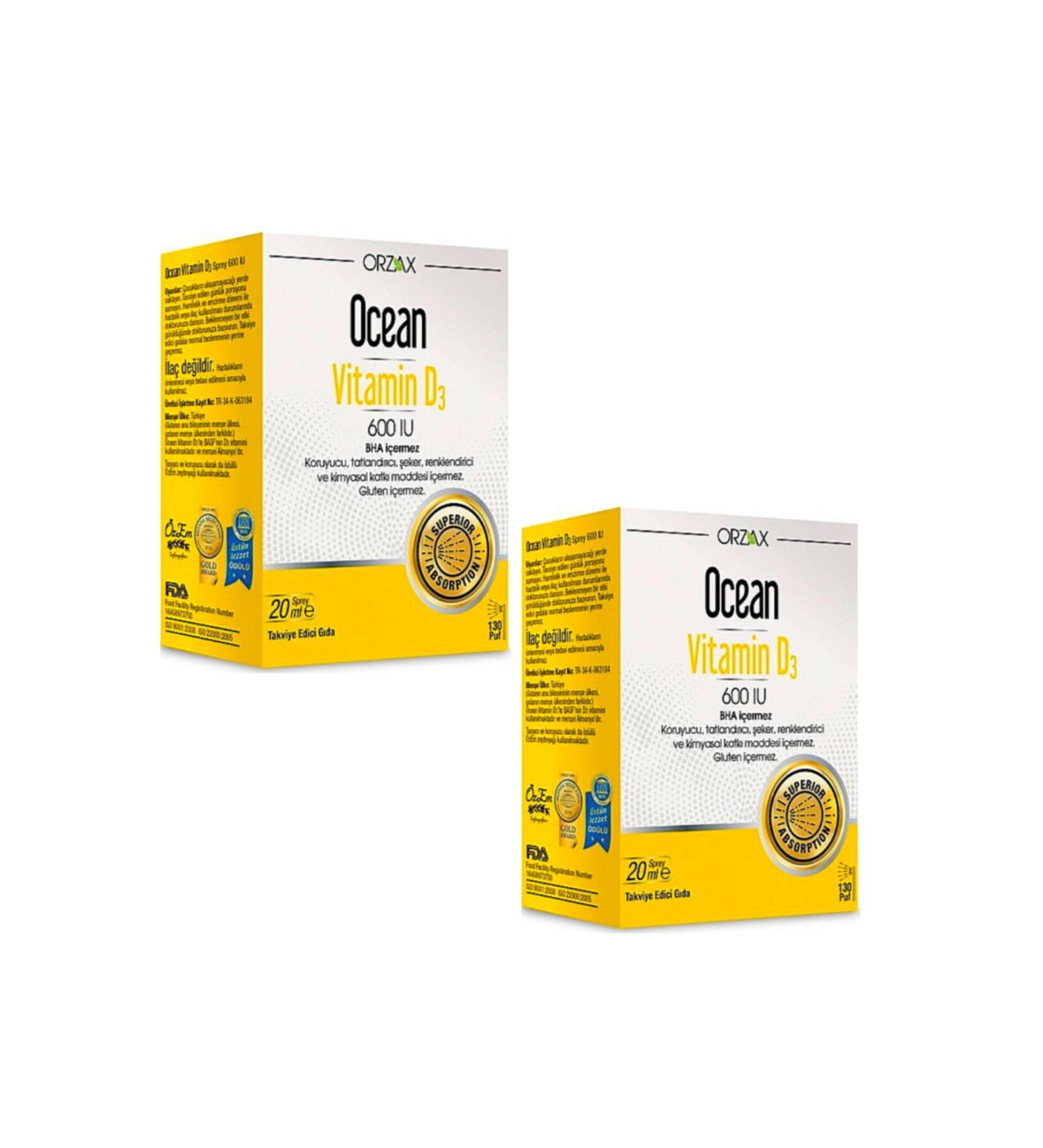 Ocean Vitamin D3 600 Iu Set of 2
