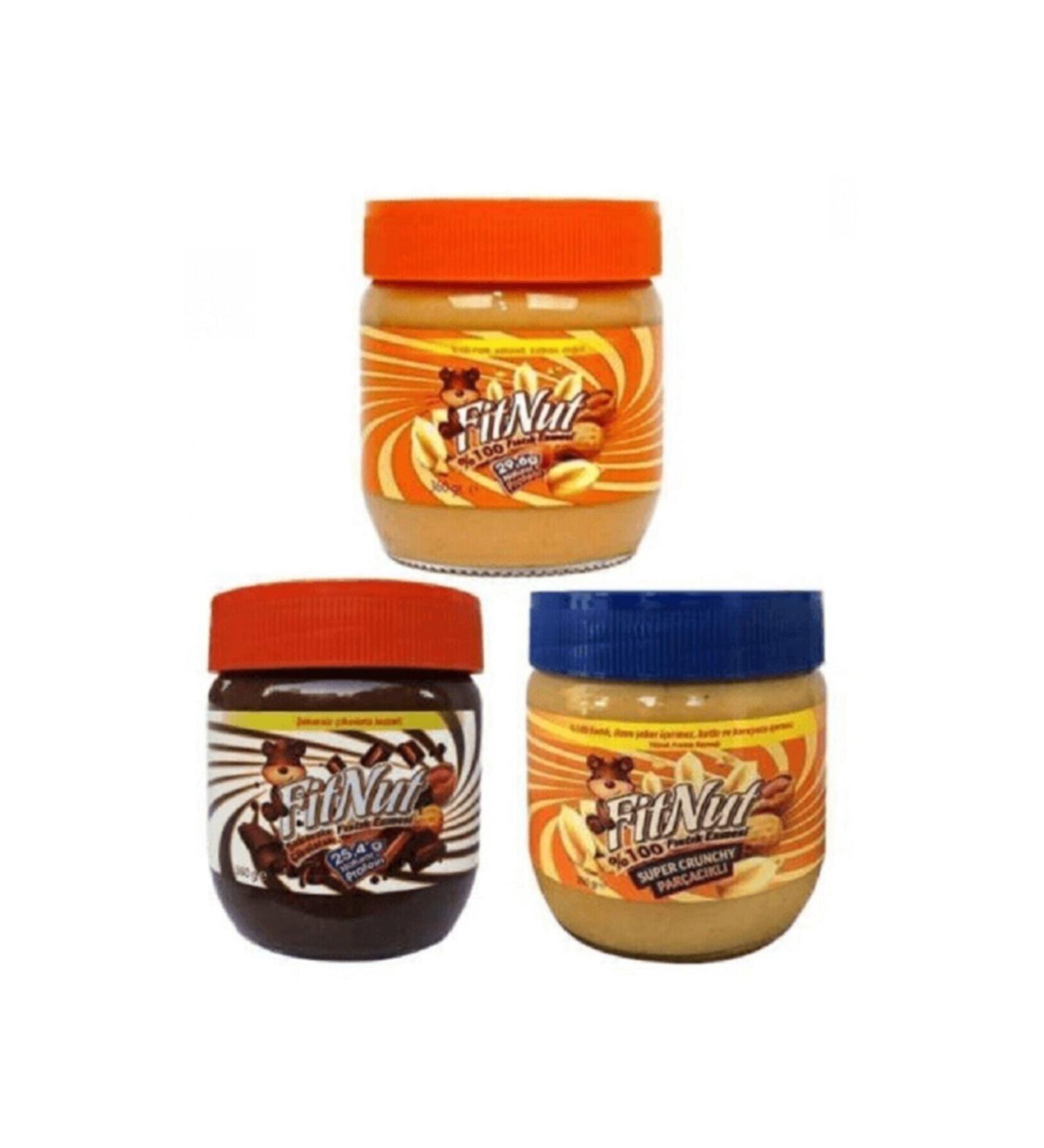 Snack Plate Fitnut Natural Peanut Butter 360 Gr Mixed Package