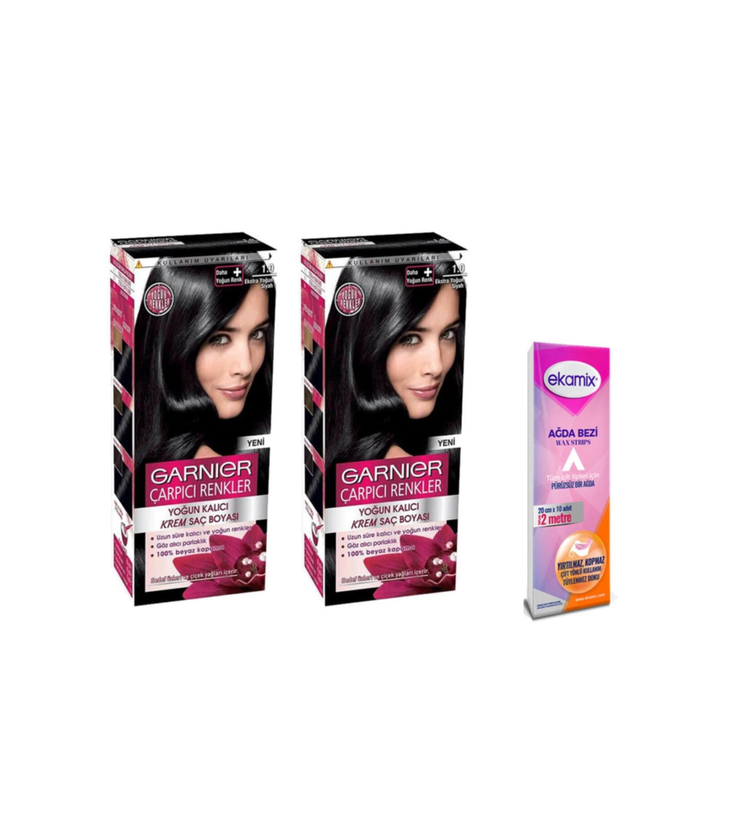 Garnier Striking Colors Paint 1.0 Extra Intense Black 2 Pieces