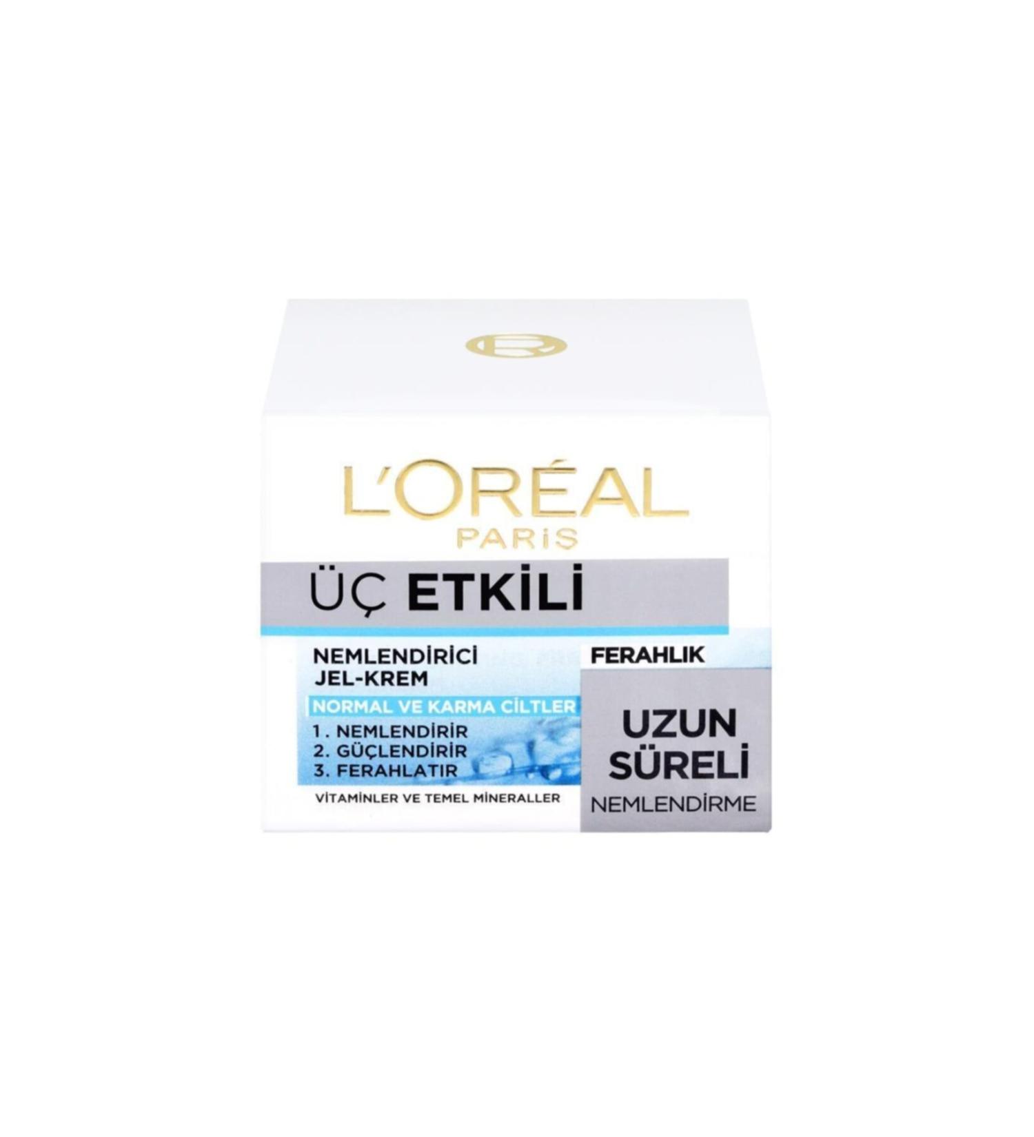 L'Oreal Paris Loreal Triple Effect Freshness Intensive Moisturizing Gel Cream 50 Ml