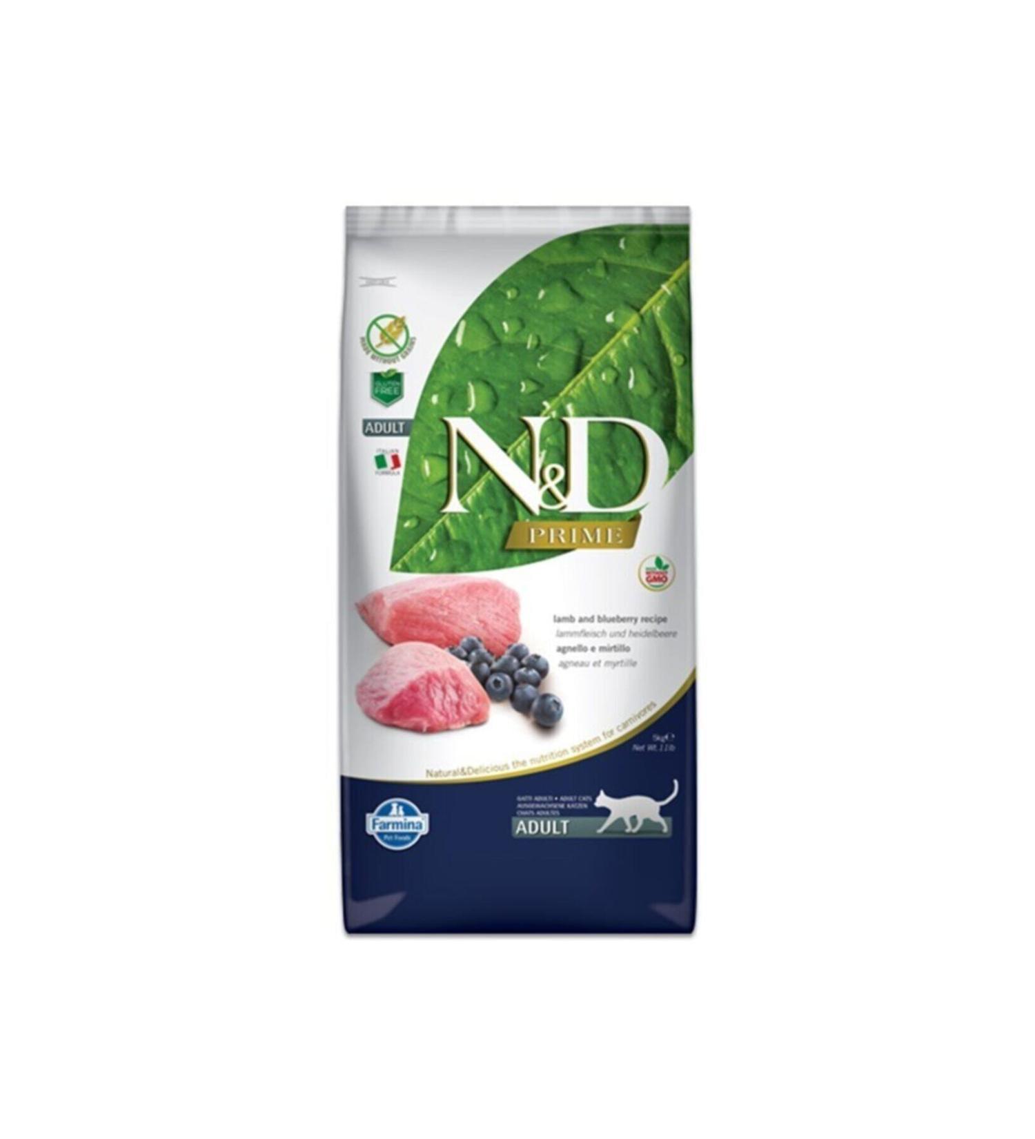 N & D Nd Grain-Free Lamb and Blueberry Adult Cat Food 1.5 Kg