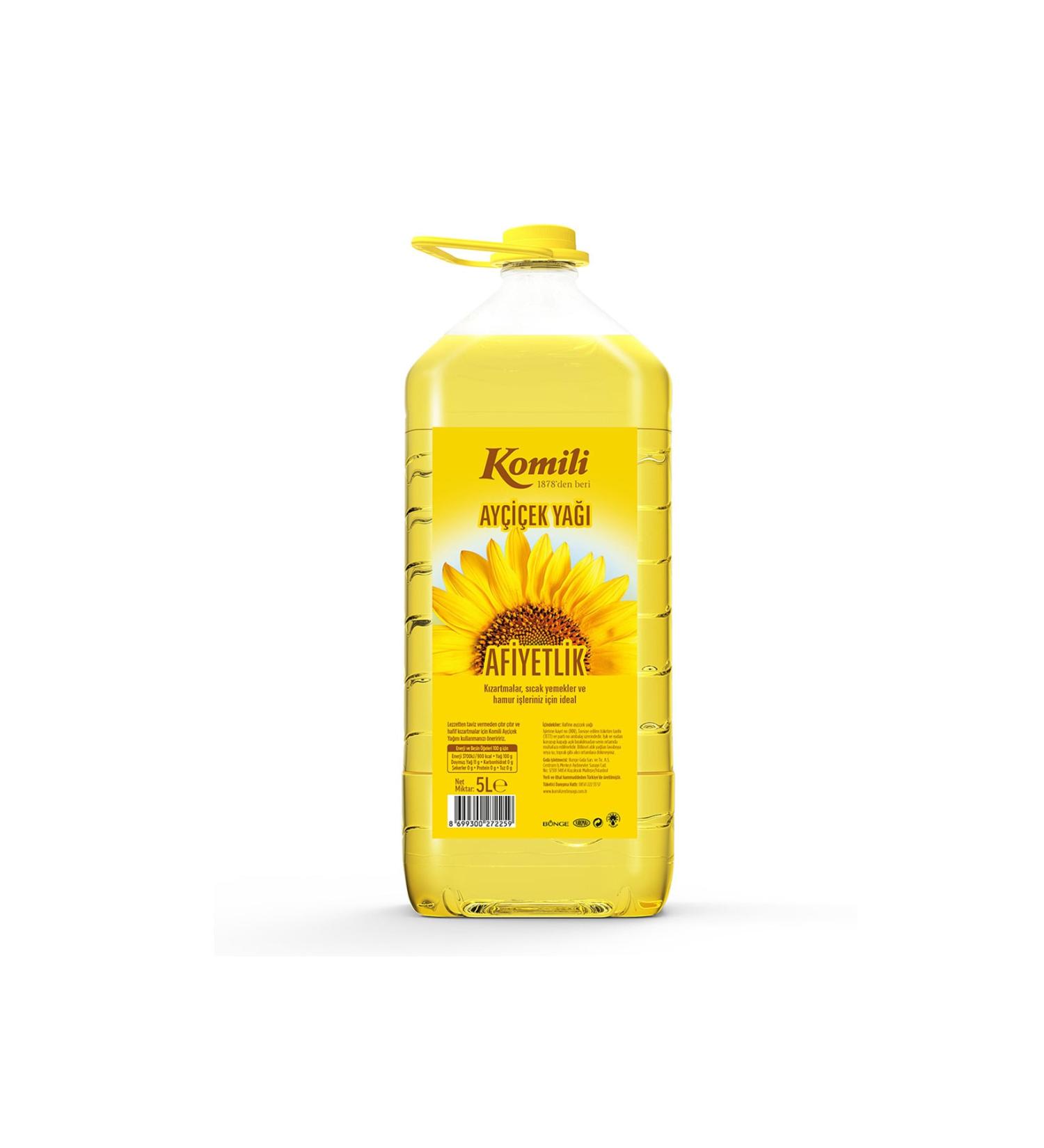 Komili Sunflower Oil 5 L Pet Bottle