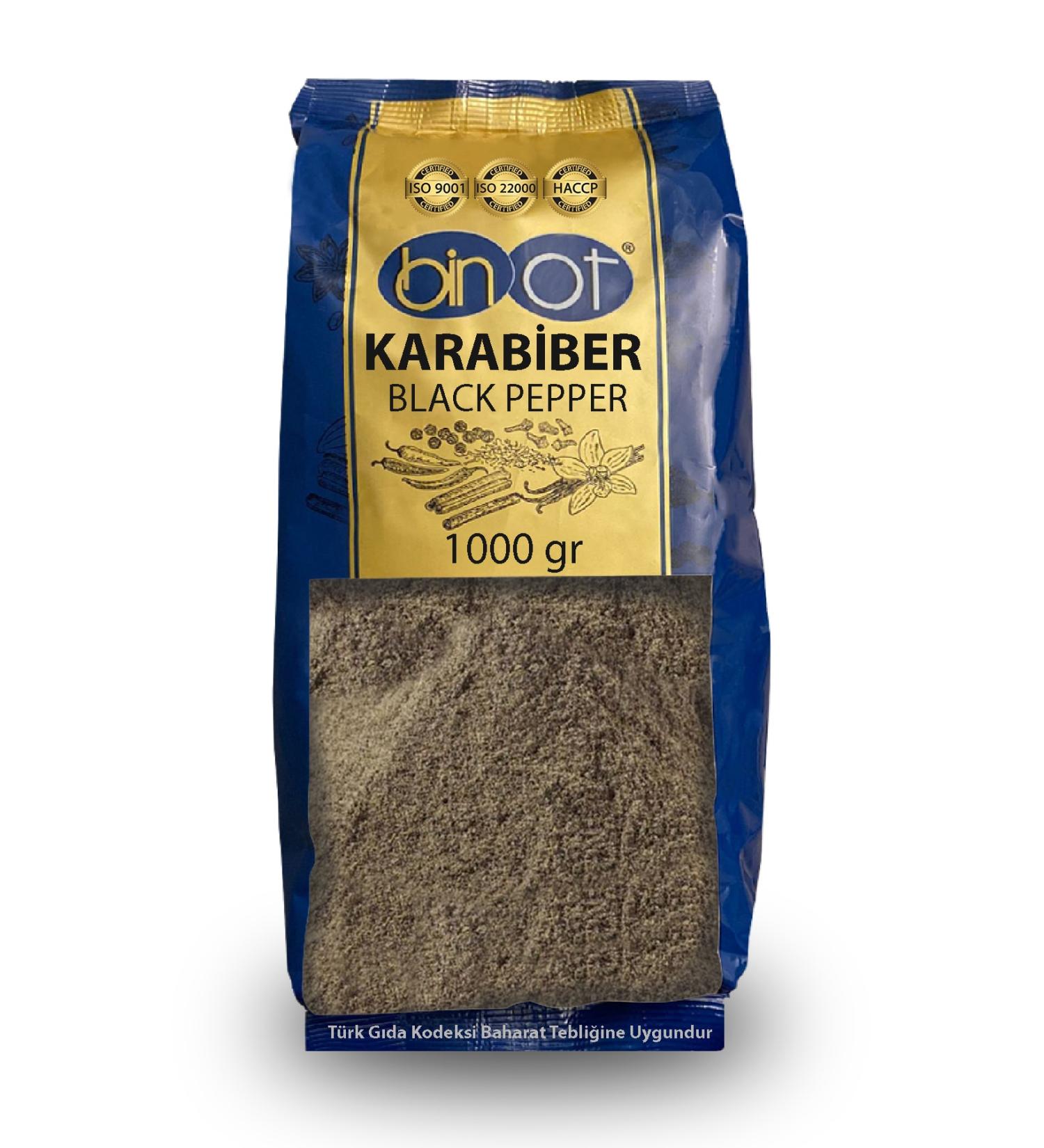Binot Black Pepper Powder 1000 gr Large Package