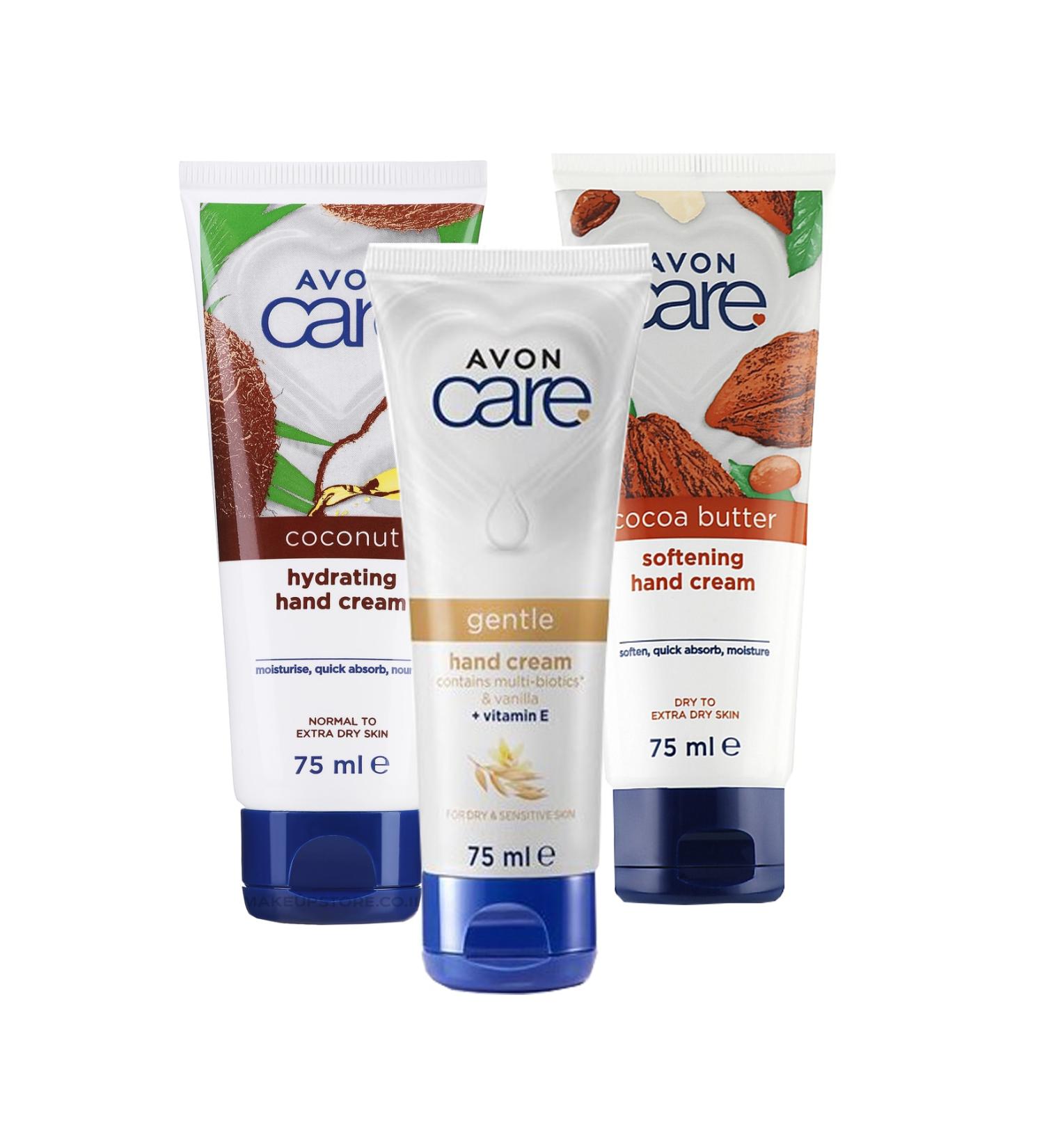 Avon Care Coconut+care Multi Biotics and Vanilla+care Cocoa Butter Containing 3-piece cream