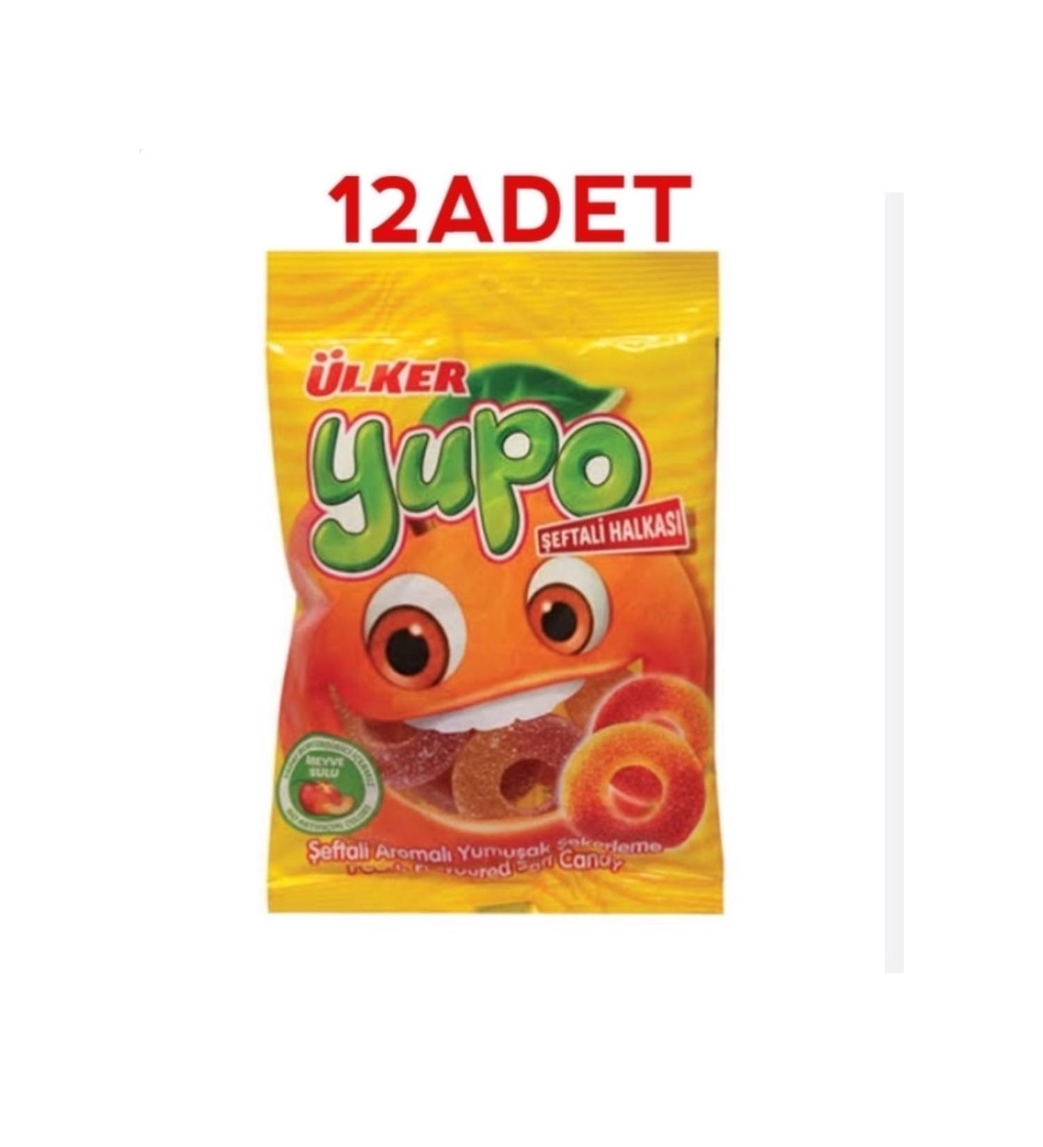 Ulker Yopo Peach Ring 80g 12pcs