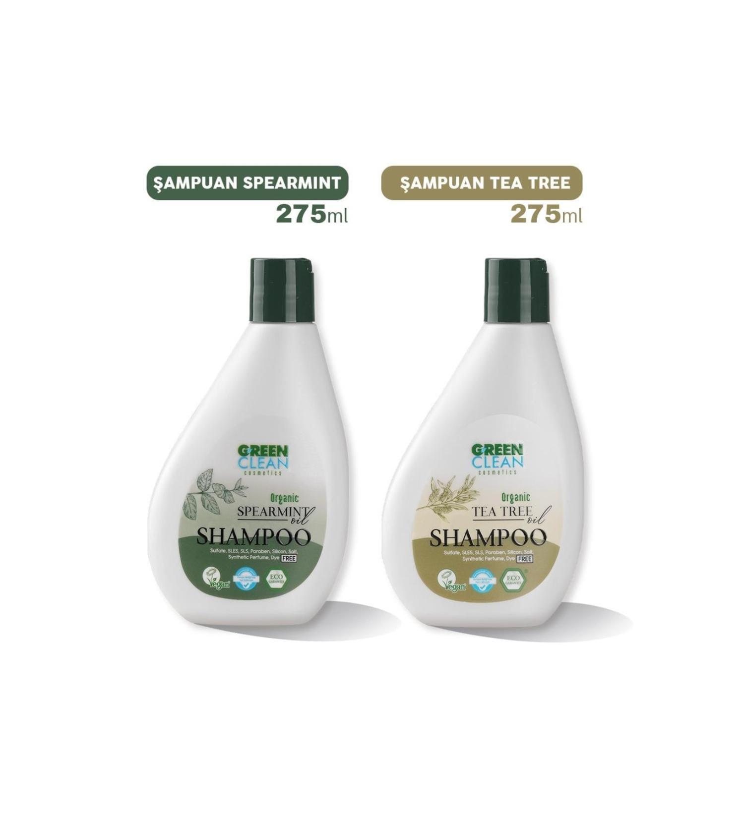 Green Clean Shampoo Spearmint and Tea Tree 275 Ml