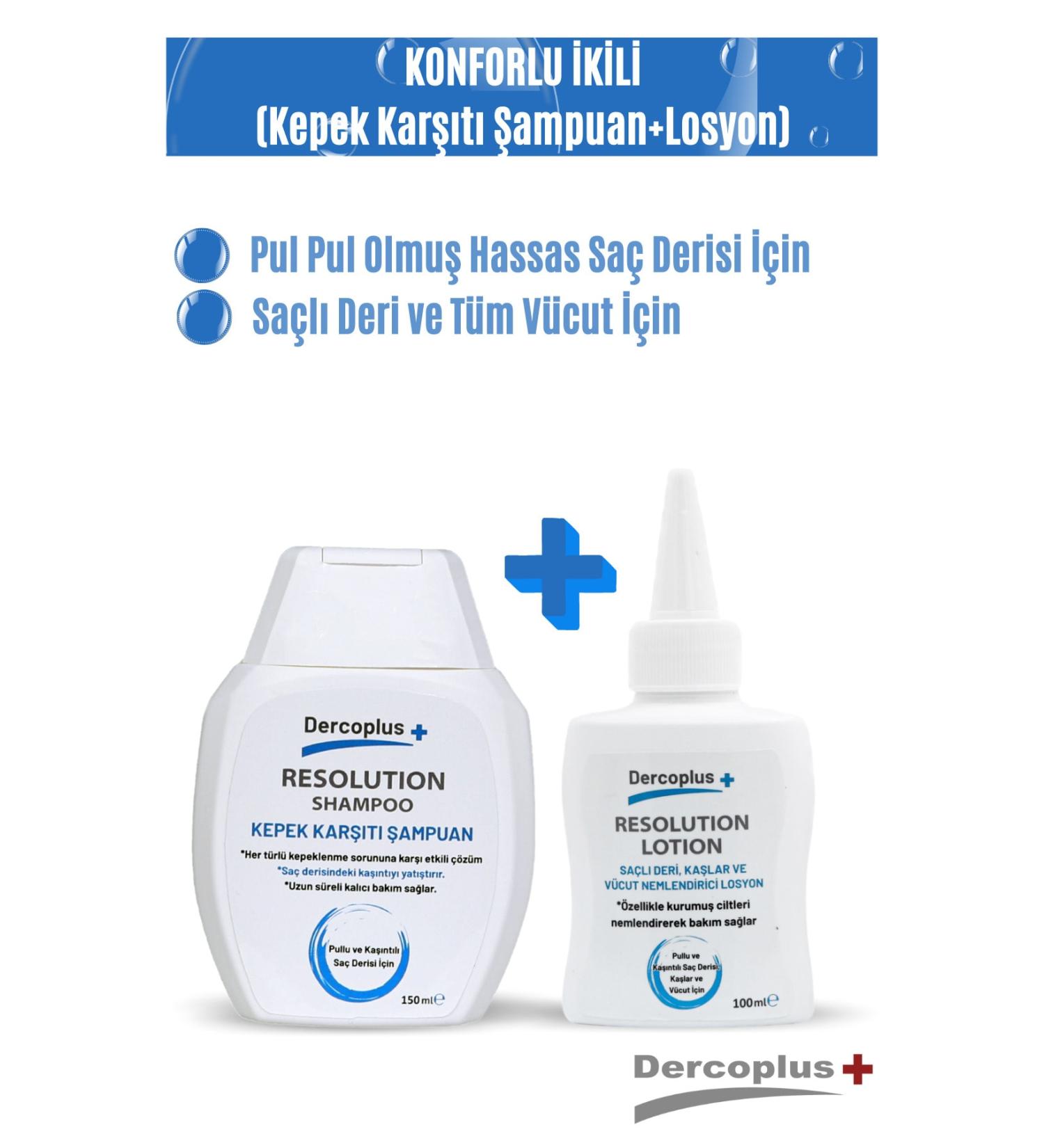 DERCOPLUS Resolution Anti-Dandruff Shampoo + Moisturizing Lotion (Water Based)