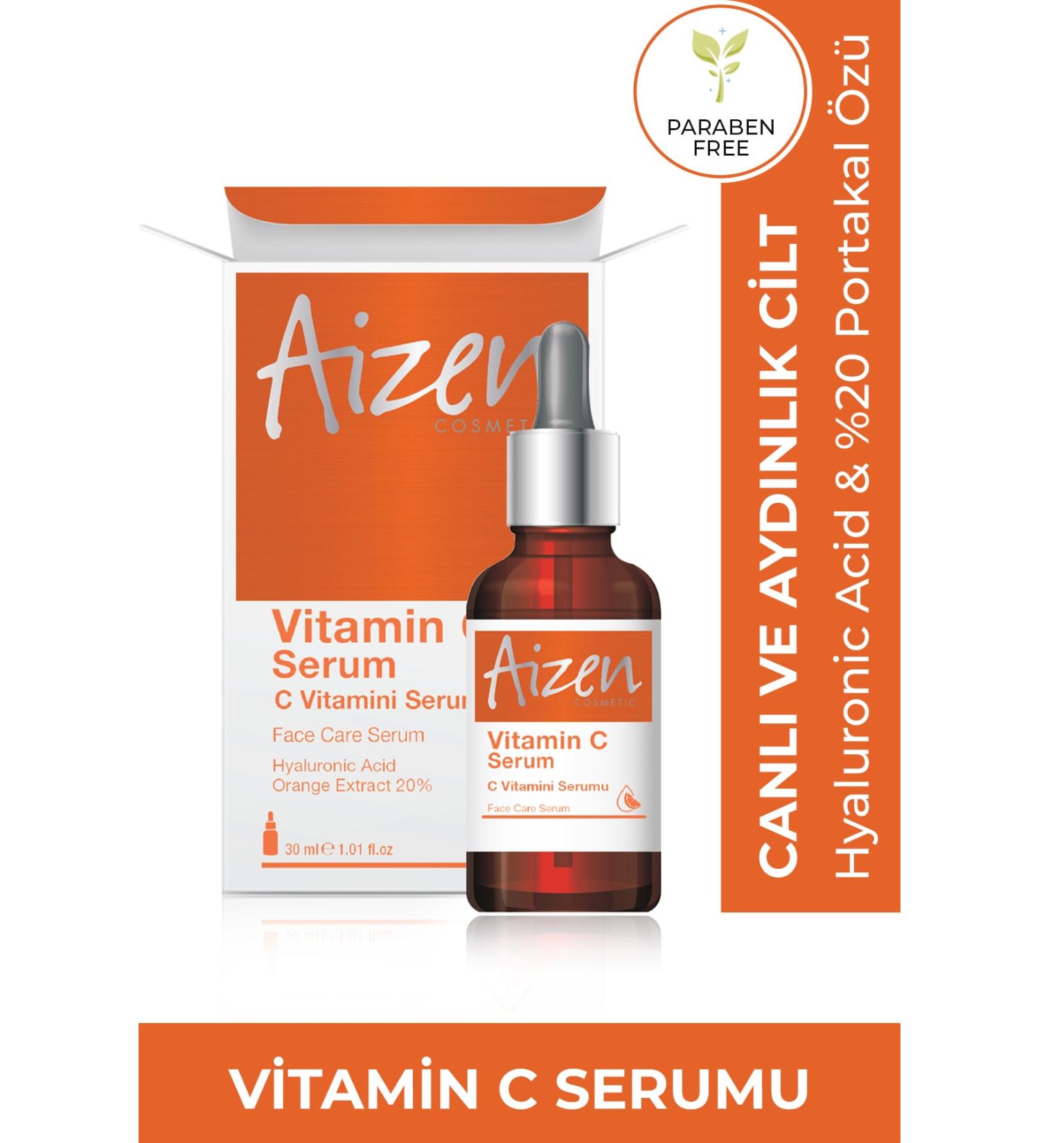 AIZEN COSMETIC Vitamin C Skin and Face Care Serum - Anti Aging - Firming - 30 ml - Buy Online on GoSupps.com