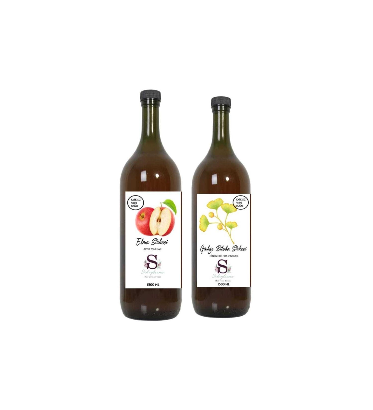Suheylaana Natural Apple Cider Vinegar 1500 Ml - Natural Ginkgo Biloba Vinegar 1500 Ml