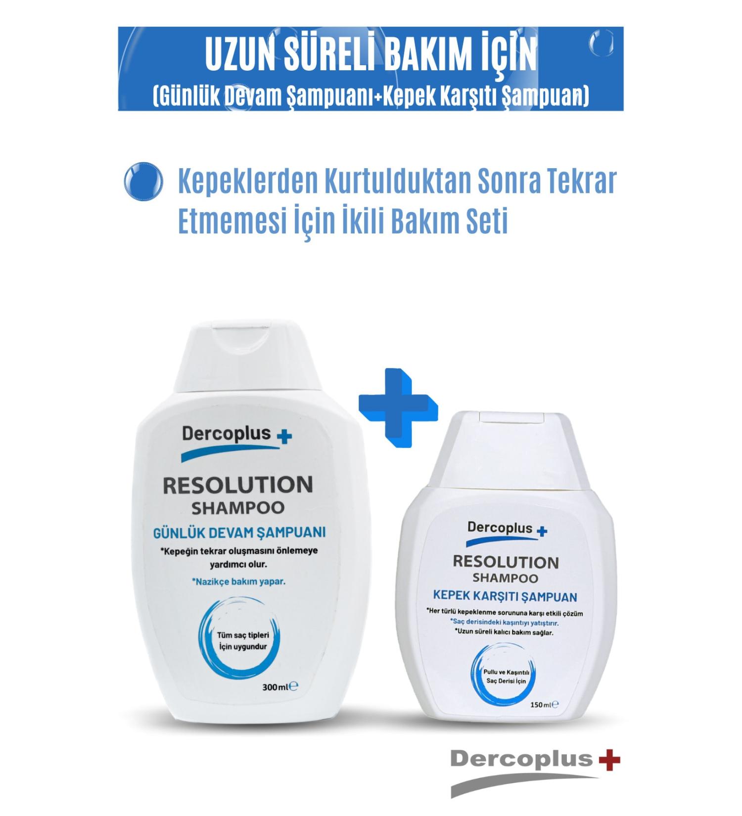 DERCOPLUS Resolution Anti-Dandruff (150 Ml) And Daily Care Shampoo (300 Ml)