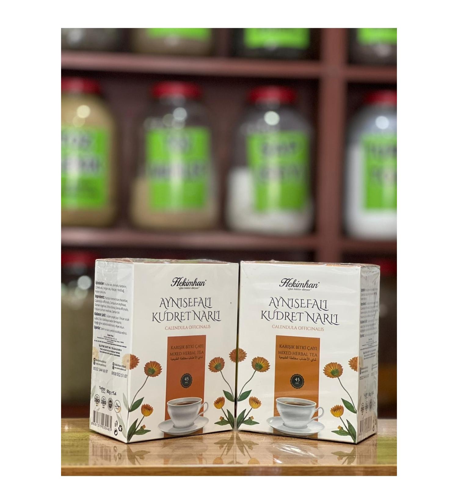 Hekimhan Anisafali Kudret Pomegranate Tea 45 Bags 2 Pieces