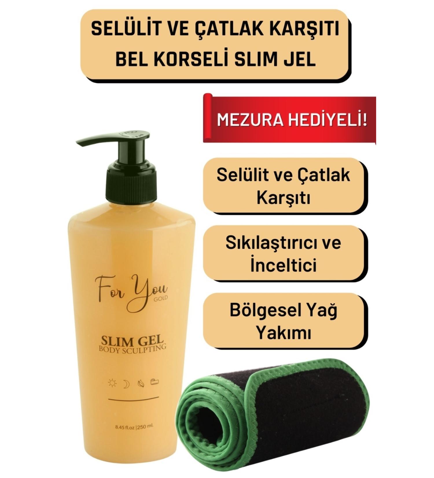 For You Gold Slim Gel Slimming - Firming - Fat Burning - Regional Slimming - Anti-Stretch and Cellulite Cream (SET) - Buy Online on GoSupps.com