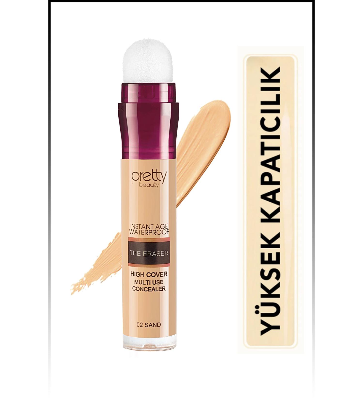 Pretty Beauty Instant Age Waterproof The Eraser Concealer & Sponge Concealer - Buy Online on GoSupps.com