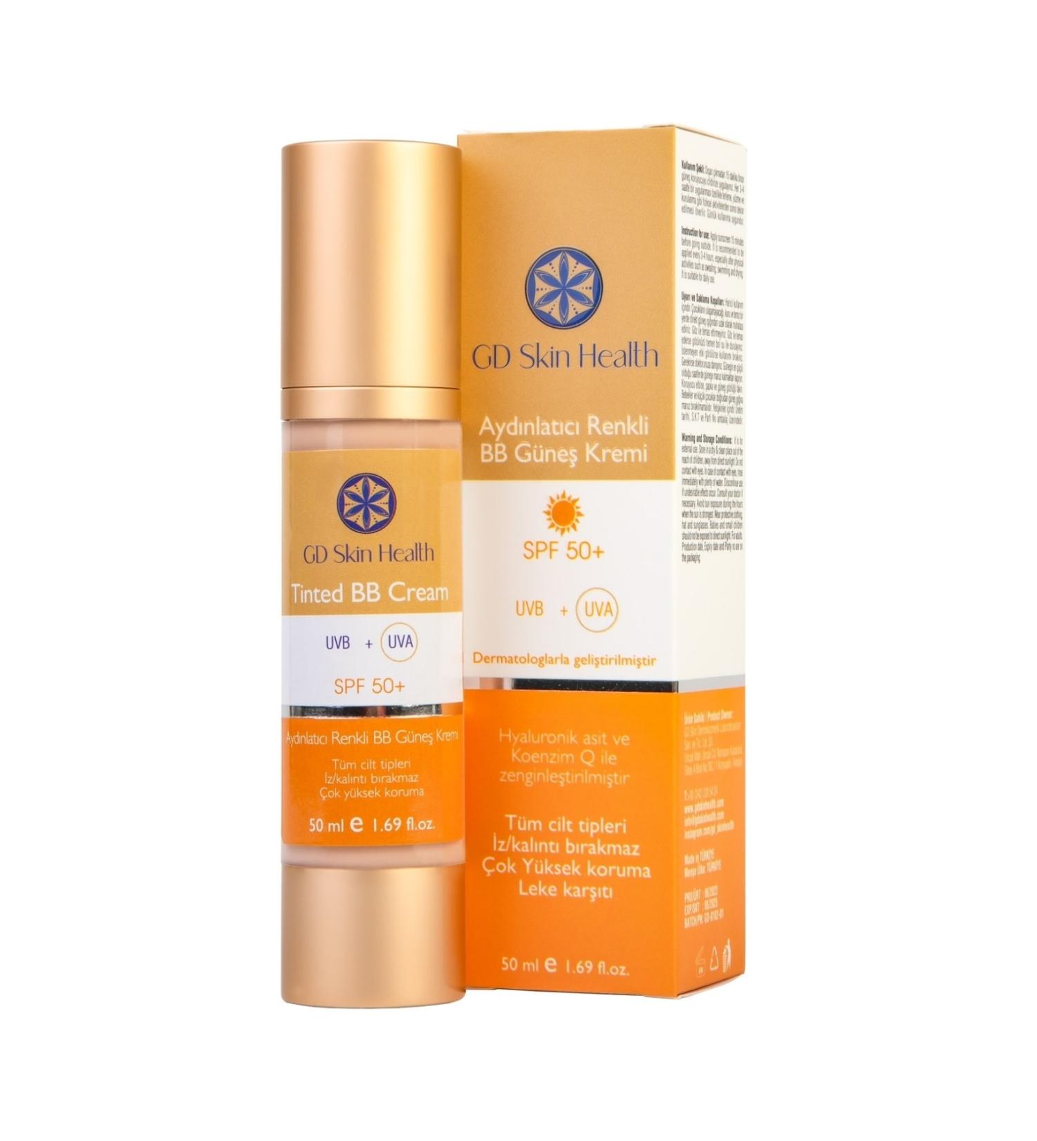 GD skin Health Spf+50 Tinted BB Cream Anti-Stain Brightening Moisturizing High Protection 50ml - Buy Online on GoSupps.com