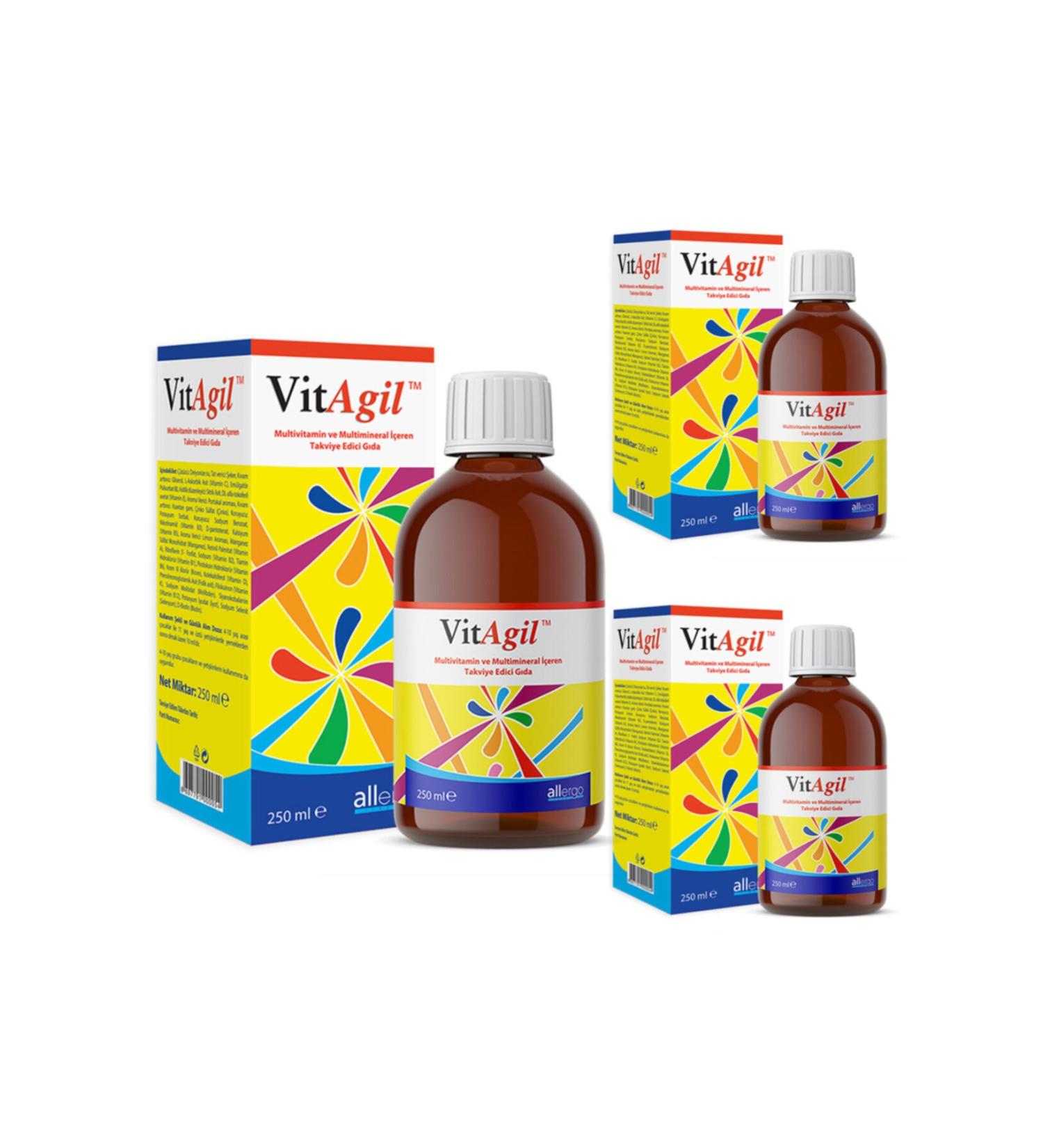 Vitagil Allergo Multivitamin Multimineral Syrup 250 ml X 3 Pieces