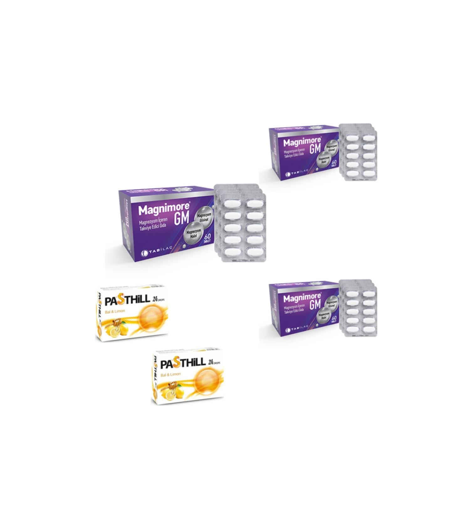 Magnimore Gm 60 Tablets X3 Pieces + Pasthill 2 Pieces