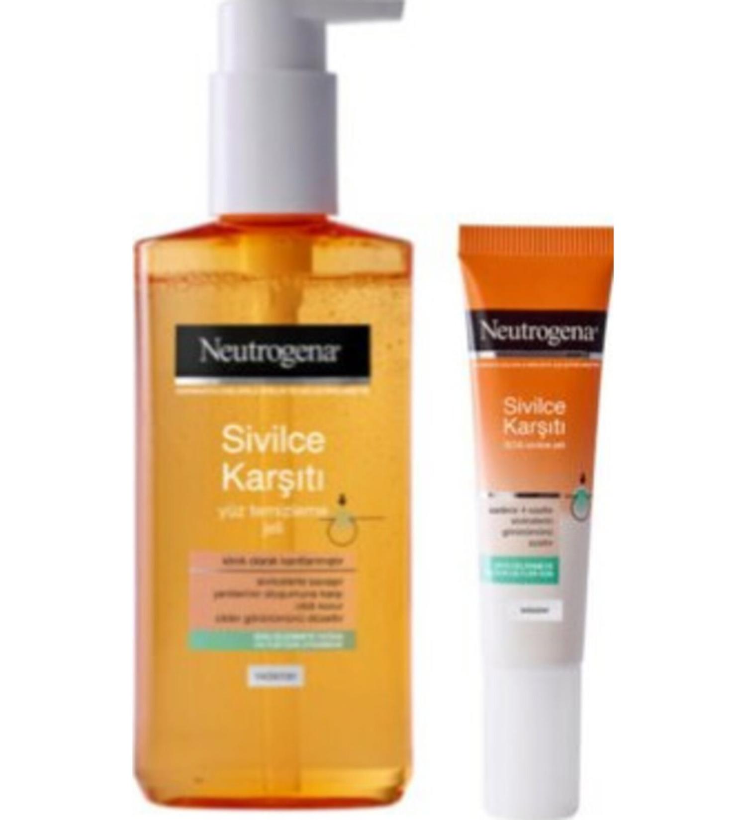 Neutrogena Anti-Acne Face Wash Gel And Anti-Acne Sauce Acne Gel