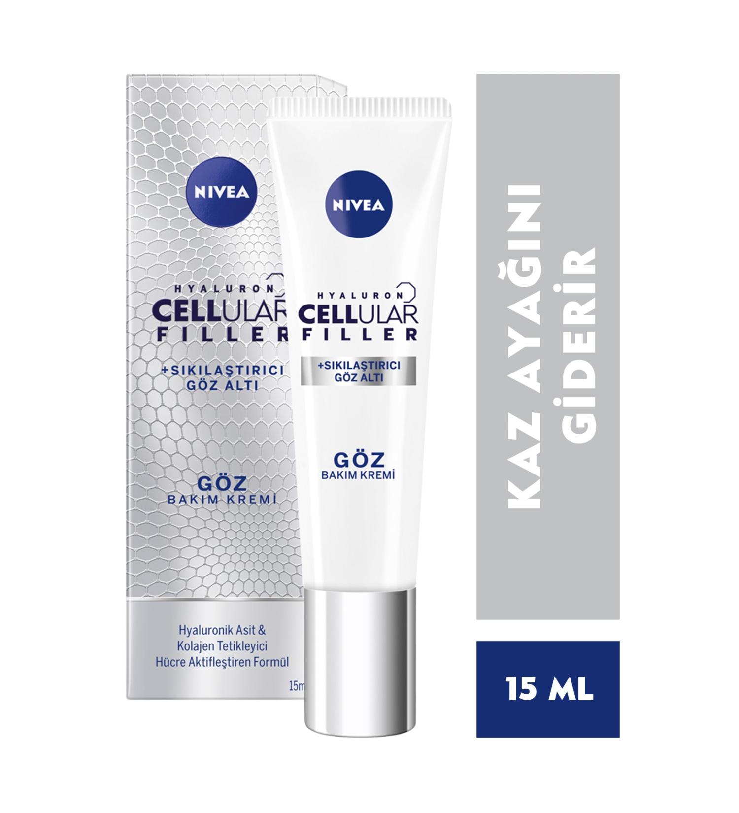 NIVEA Hyaluron Cellular Filler Firming and Anti-Aging Eye Cream 15 Ml hyaluron - Buy Online on GoSupps.com