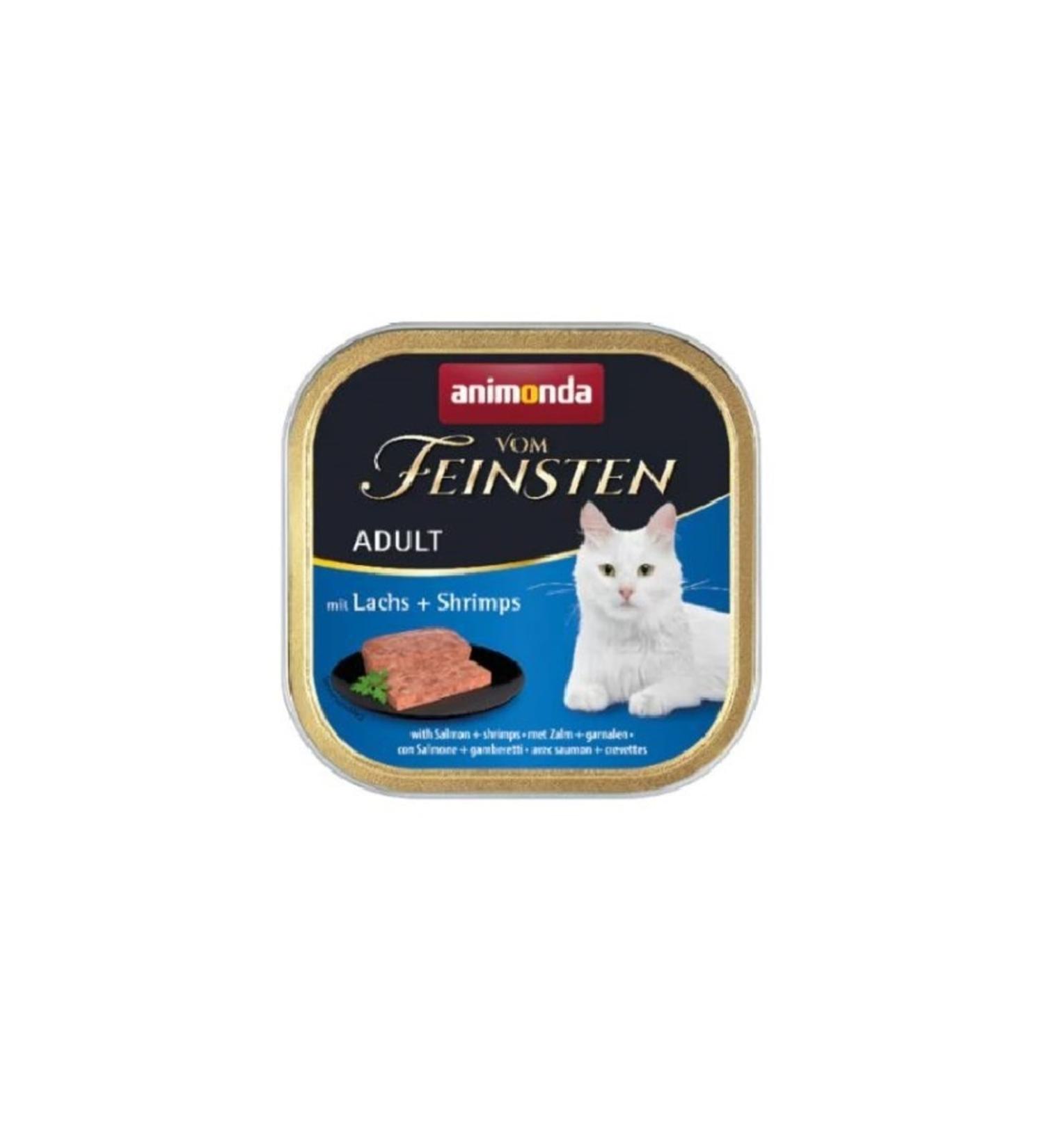 Animonda Vom Feinsten Adult Cat Canned Food with Salmon and Shrimp 100gr X 6 Pieces