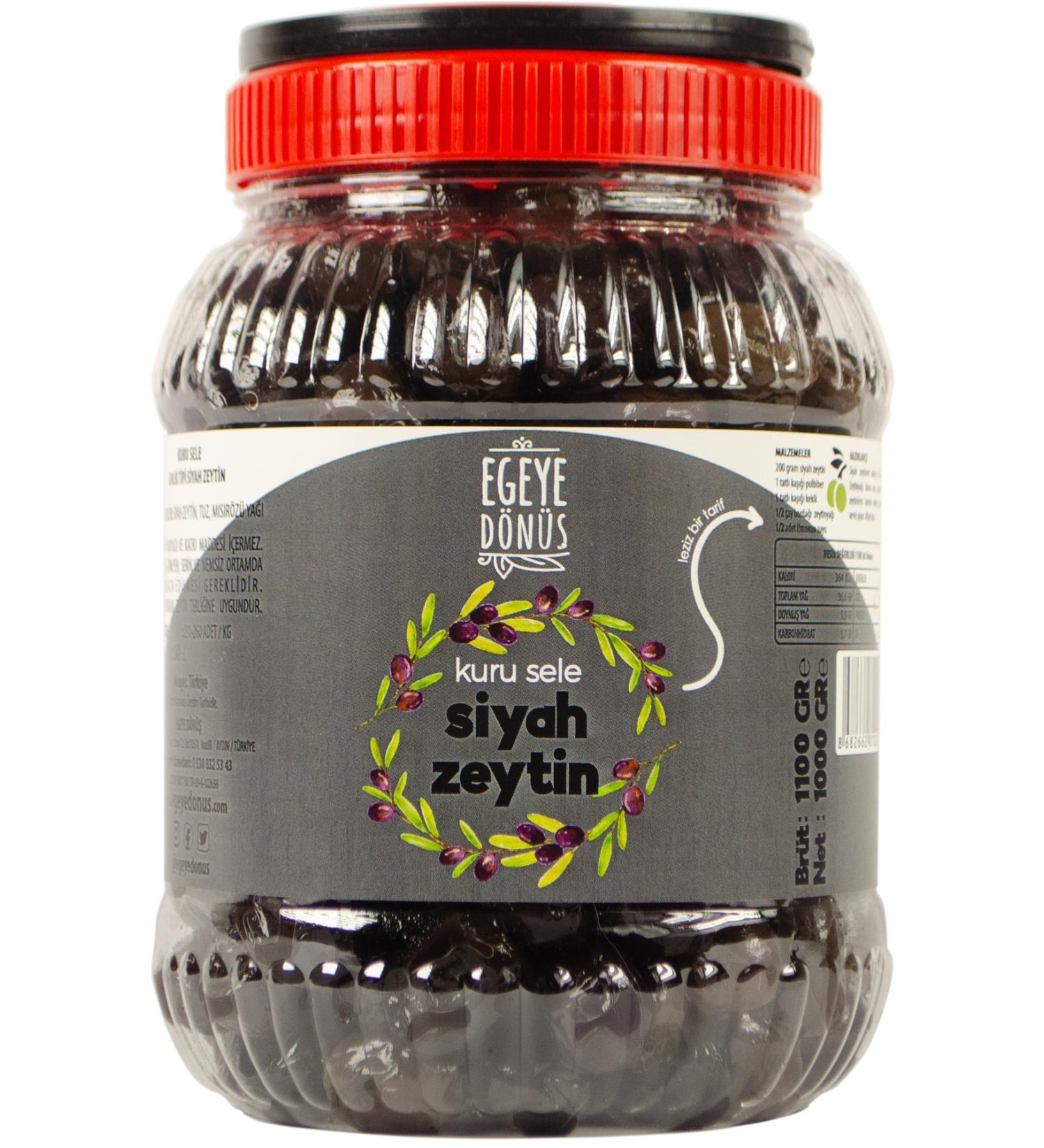 RETURN TO THE AEGEAN Very Lightly Salted Dry Sele Black Olives (DRIED BLACK LIGHT OLIVES) - 1 Kg. - Buy Online on GoSupps.com