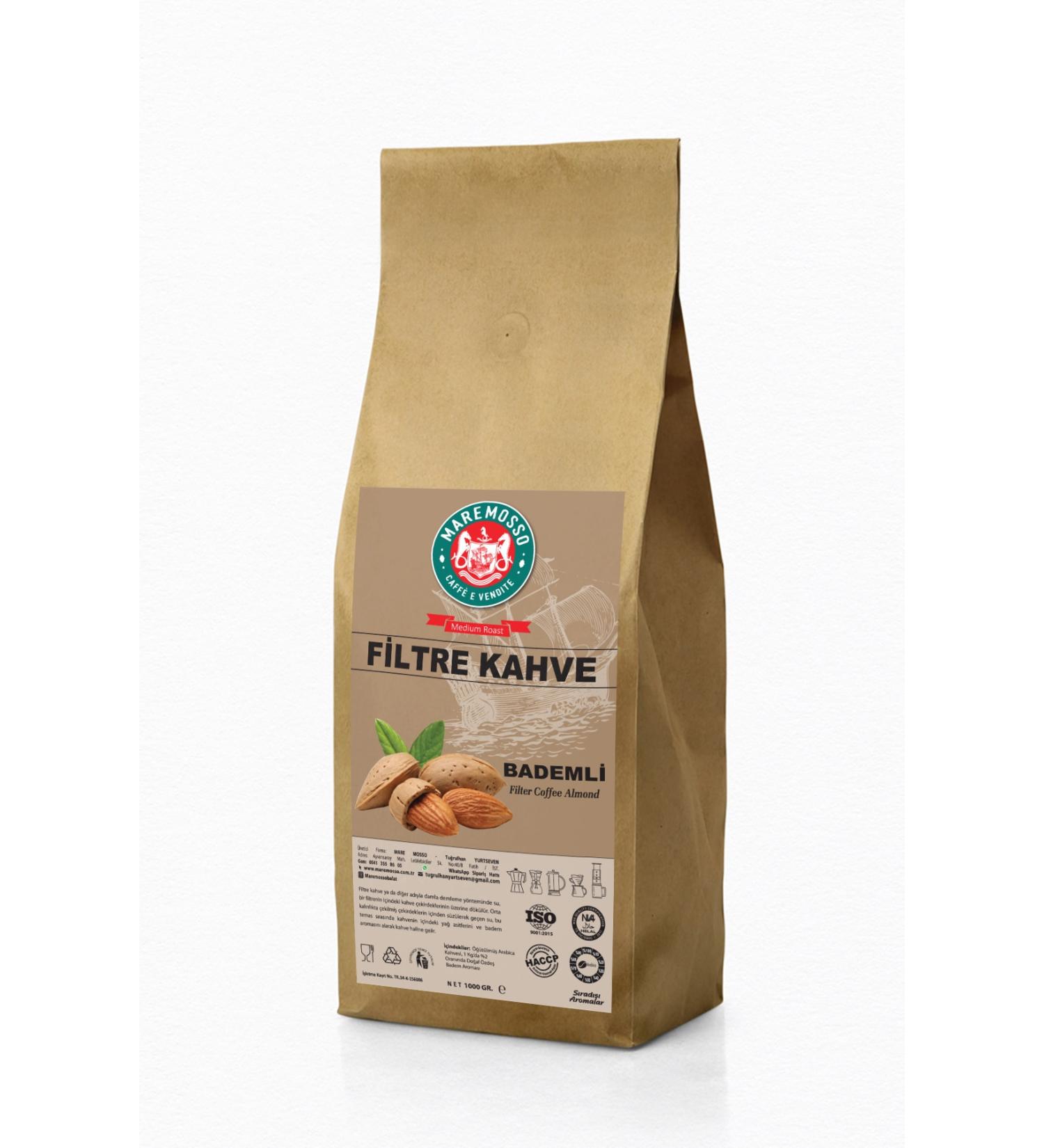 Mare Mosso Caffe Vendite Bitter Almond Flavored Ground Filter Coffee 1 Kg. - Buy Online on GoSupps.com