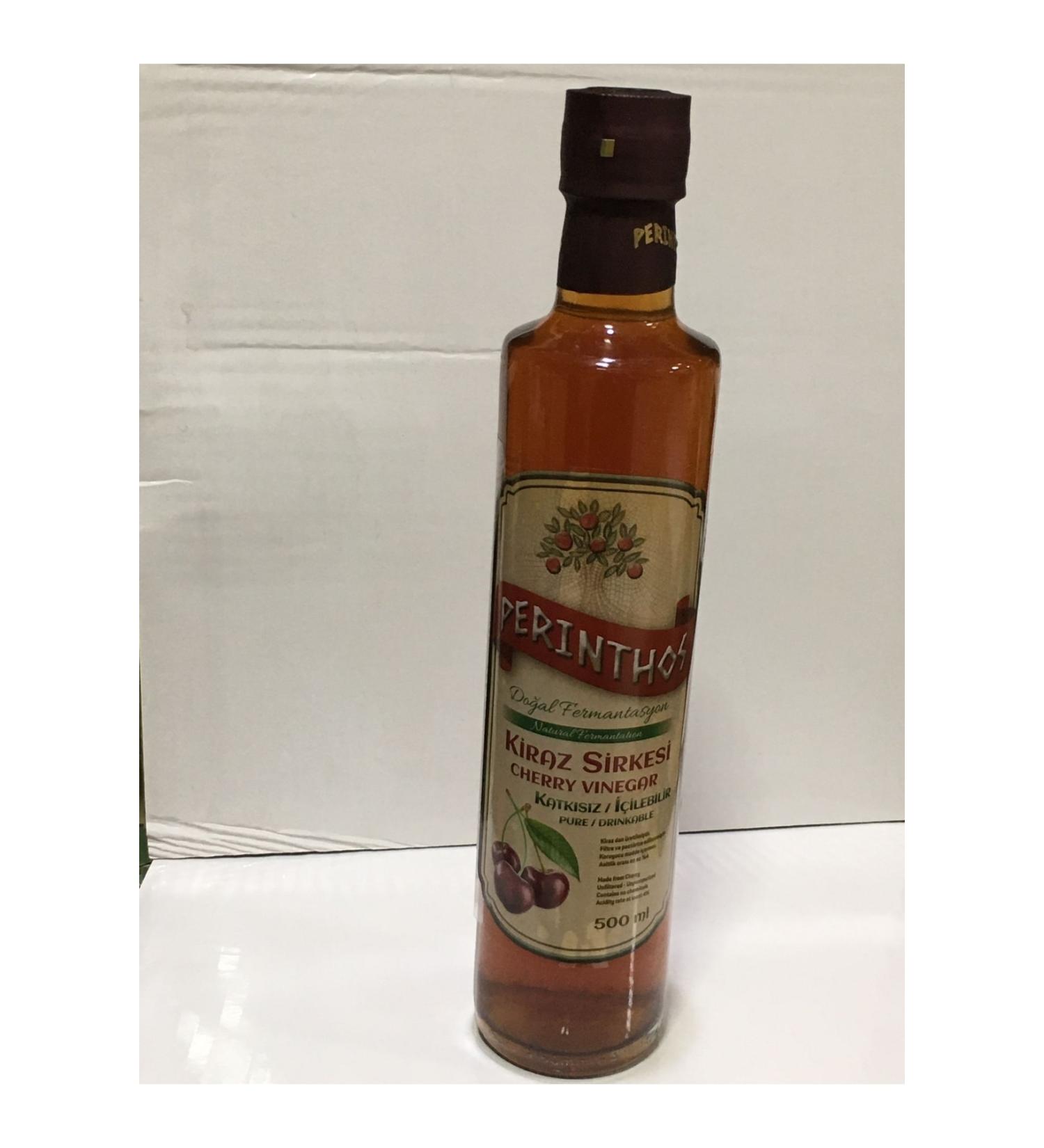 Perinthos Ne e Natural Natural Cherry Vinegar 500 ml Glass Bottle